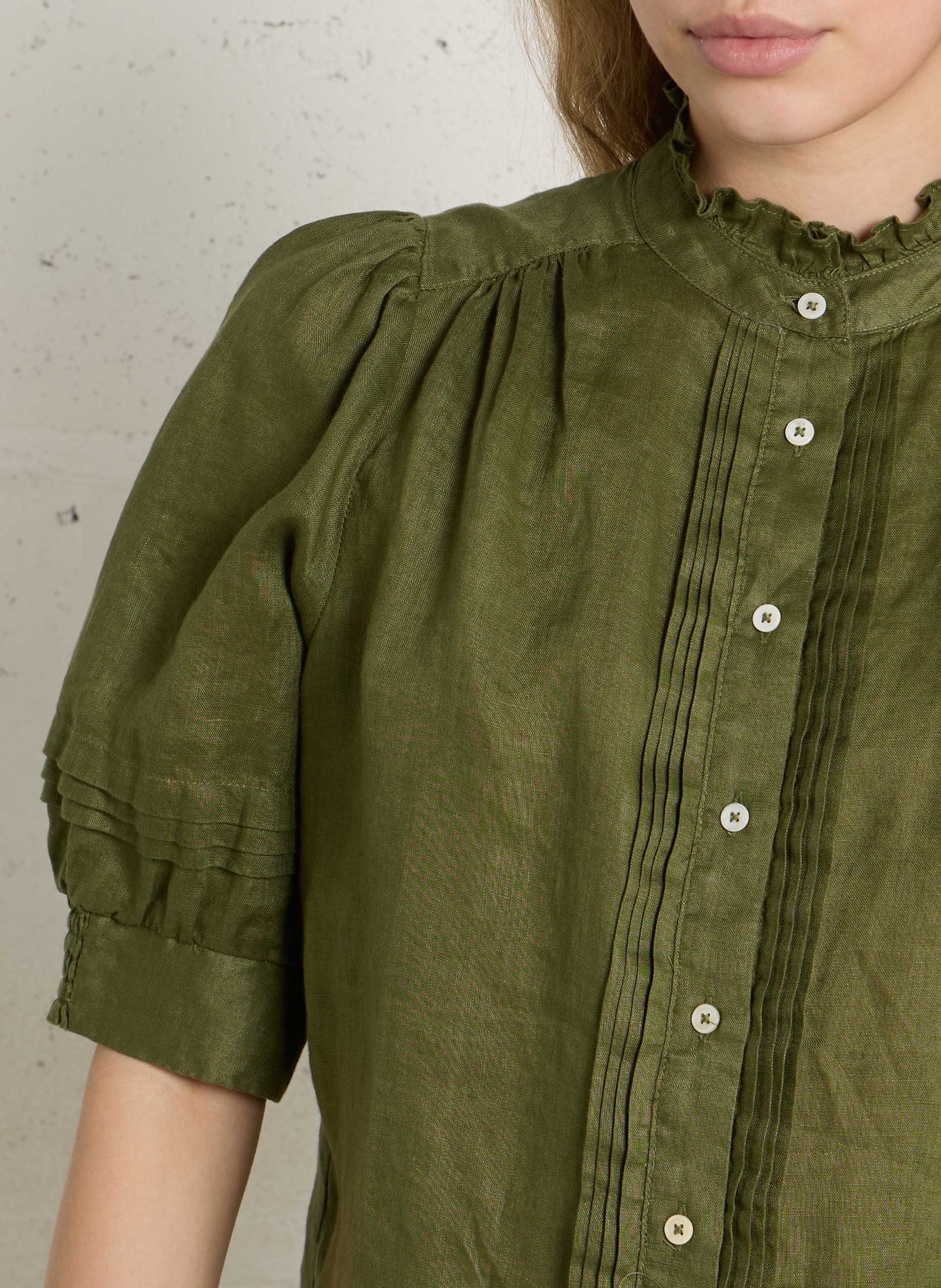 Chemise ove'rsize en lin JC SOPHIE Vert