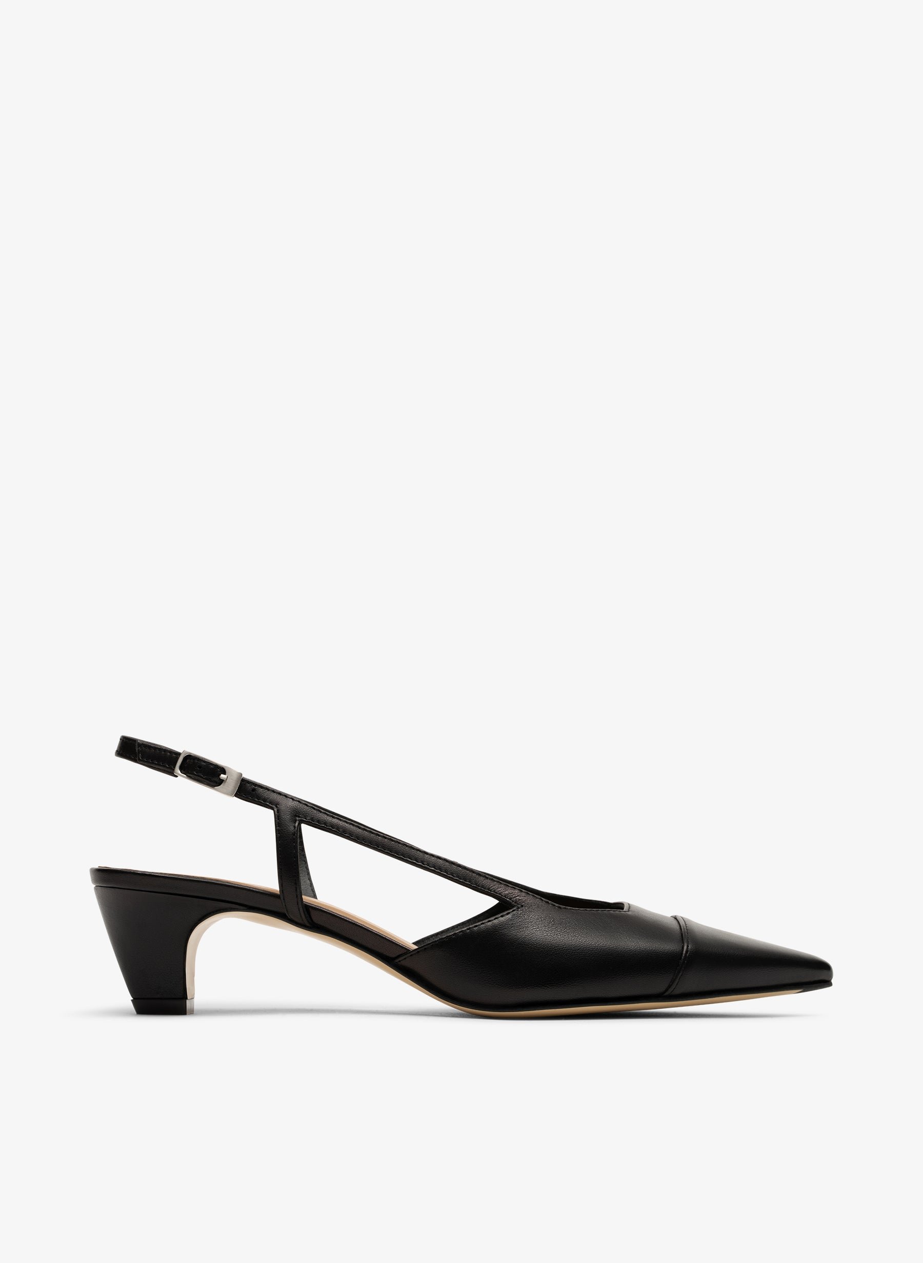 Slingback en cuir nappa noir PARALLELE PARIS Noir