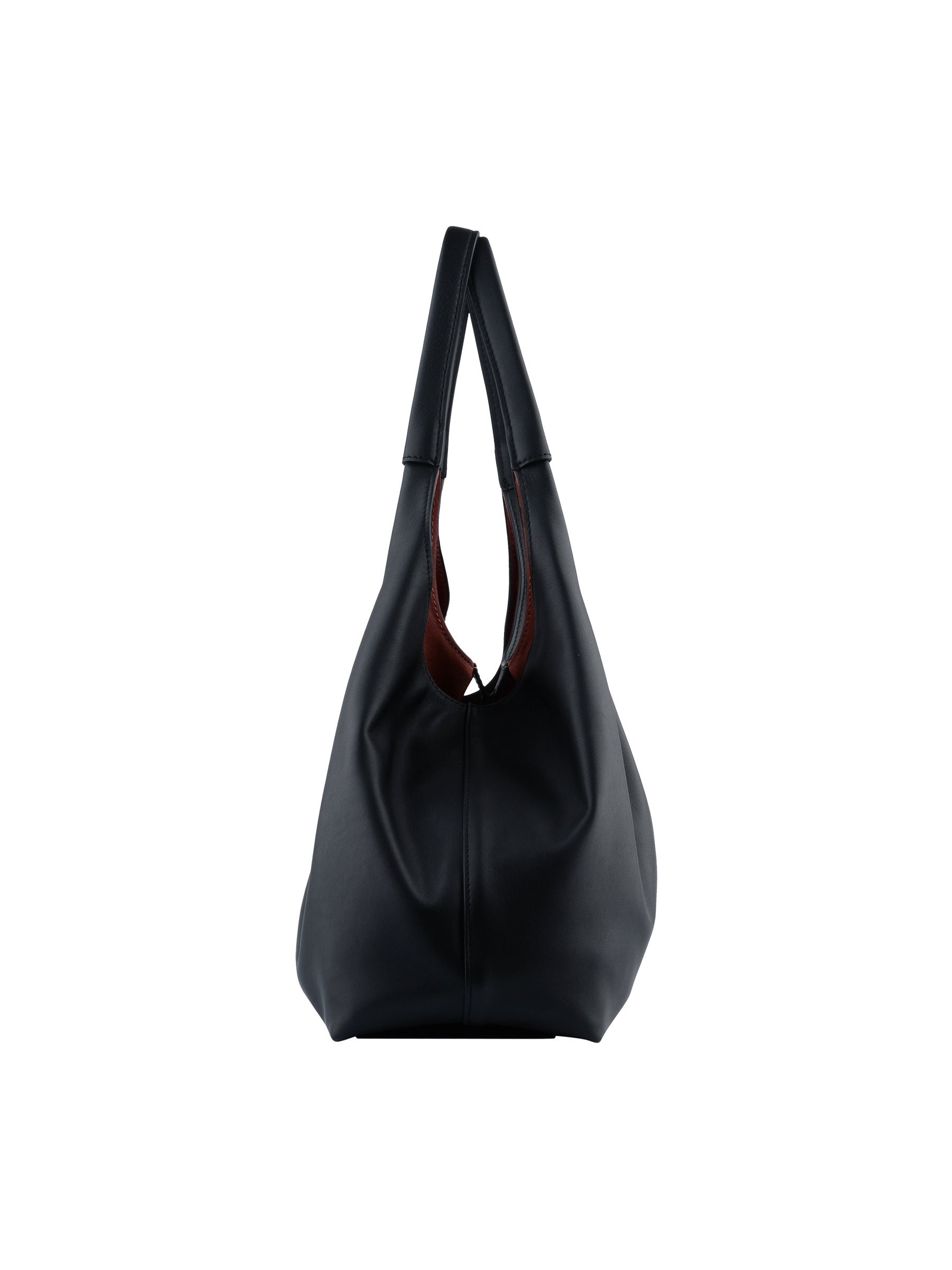 Sac porté épaule en cuir de vachette POURCHET Bleu