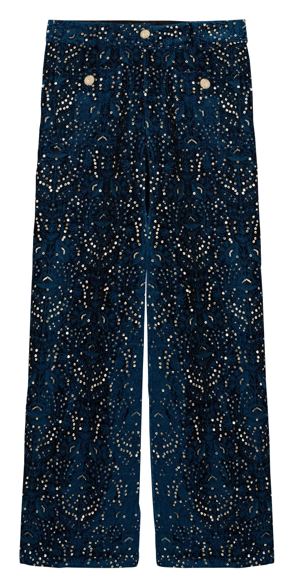 Pantalon large en jacquard WILD Bleu