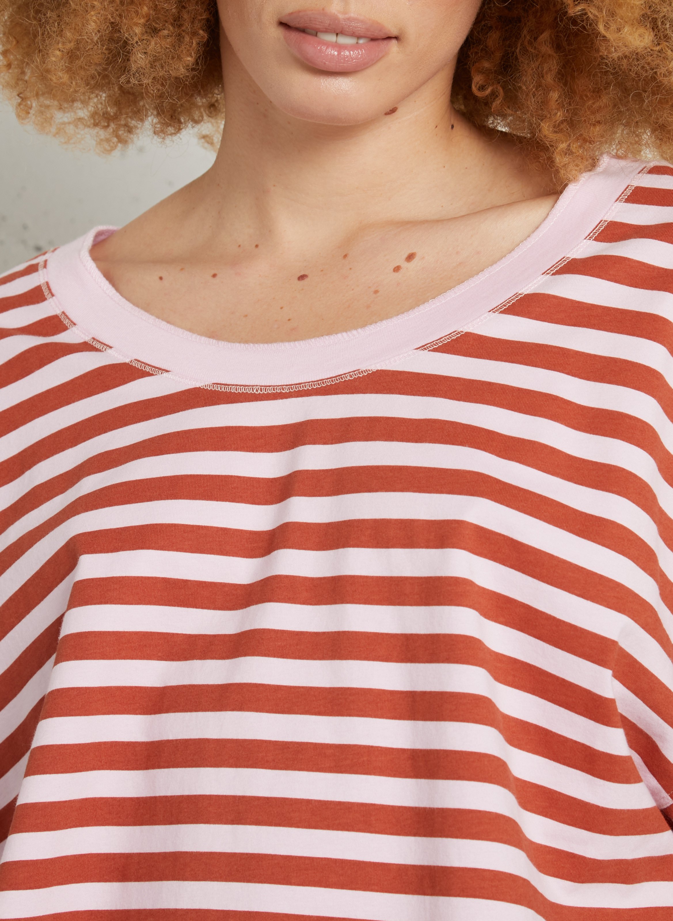 T-shirt oversize en coton AMERICAN VINTAGE Rouge