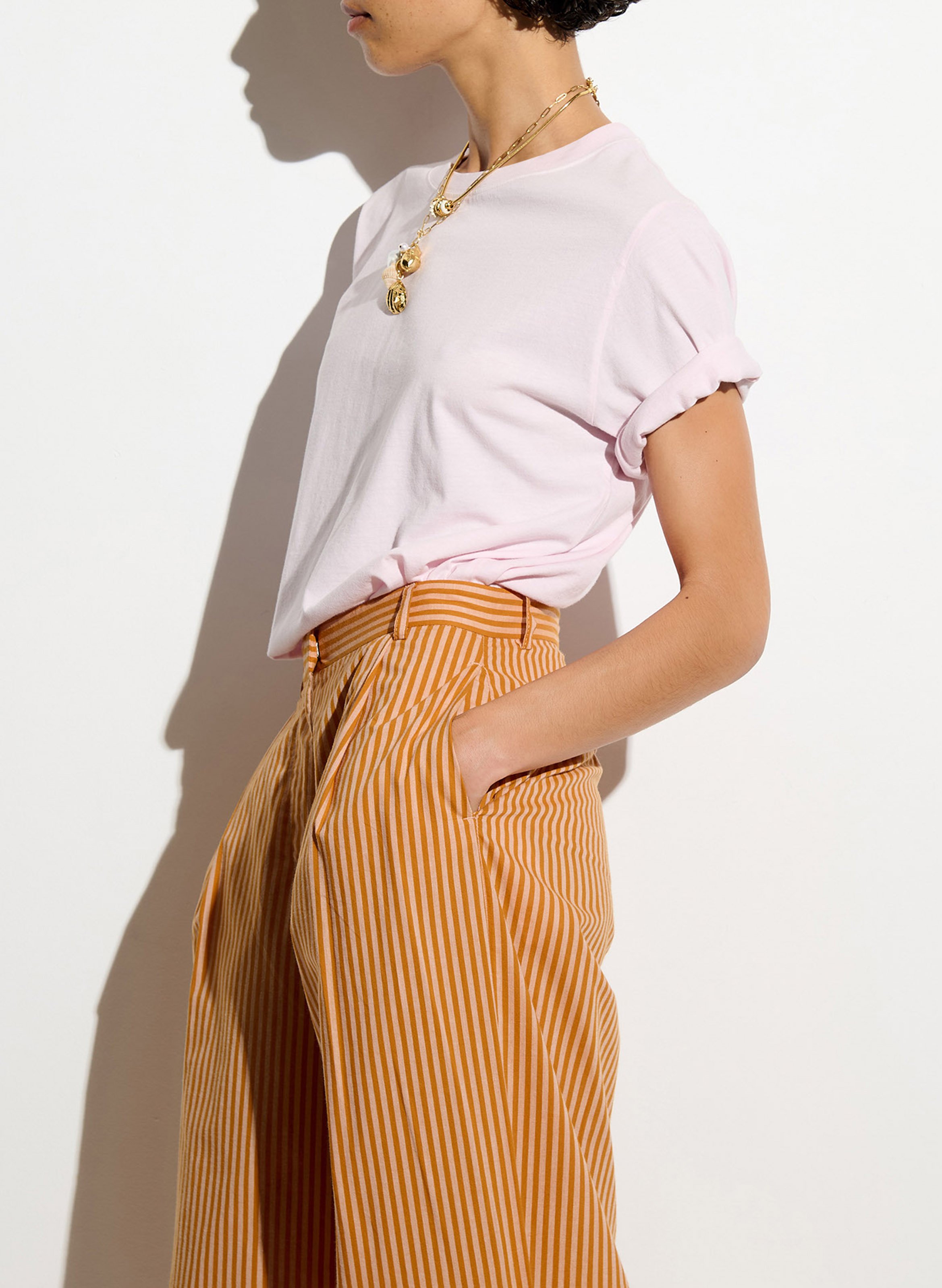 Katoenen, oversized T-shirt  SESSUN Roze