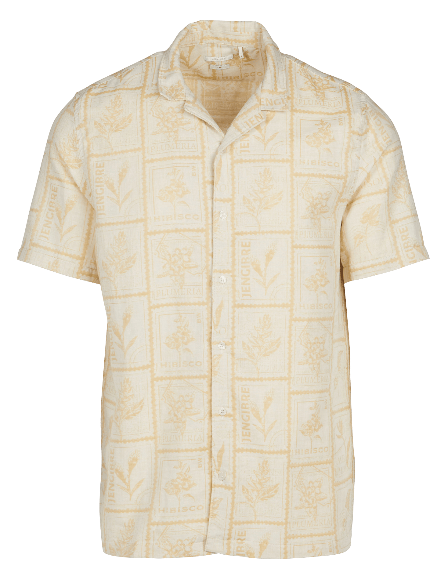 Chemise droite en coton IKKS Jaune
