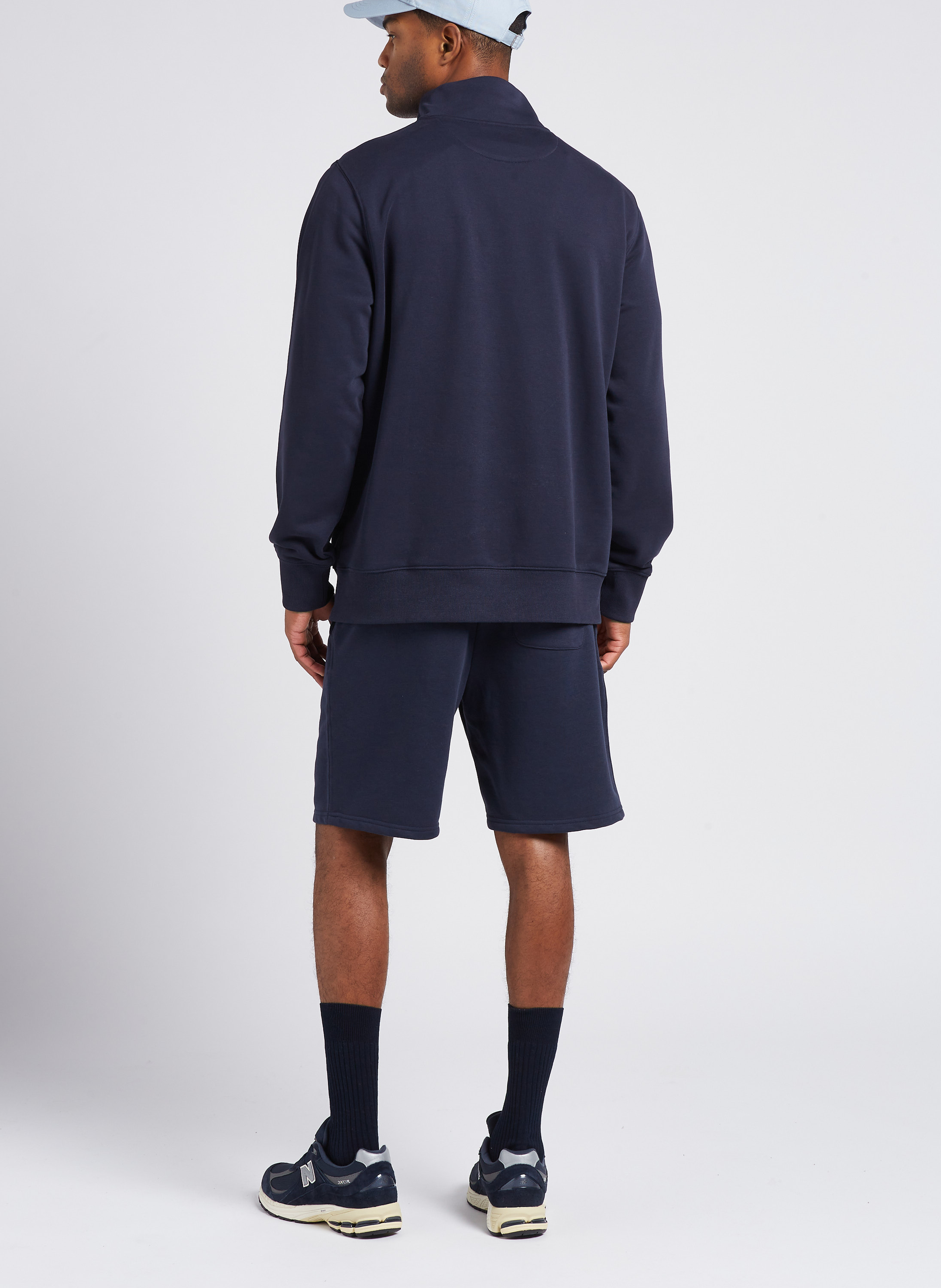 Pullover aus Baumwoll-Mix mit Reißverschluss-Kragen GANT Blau