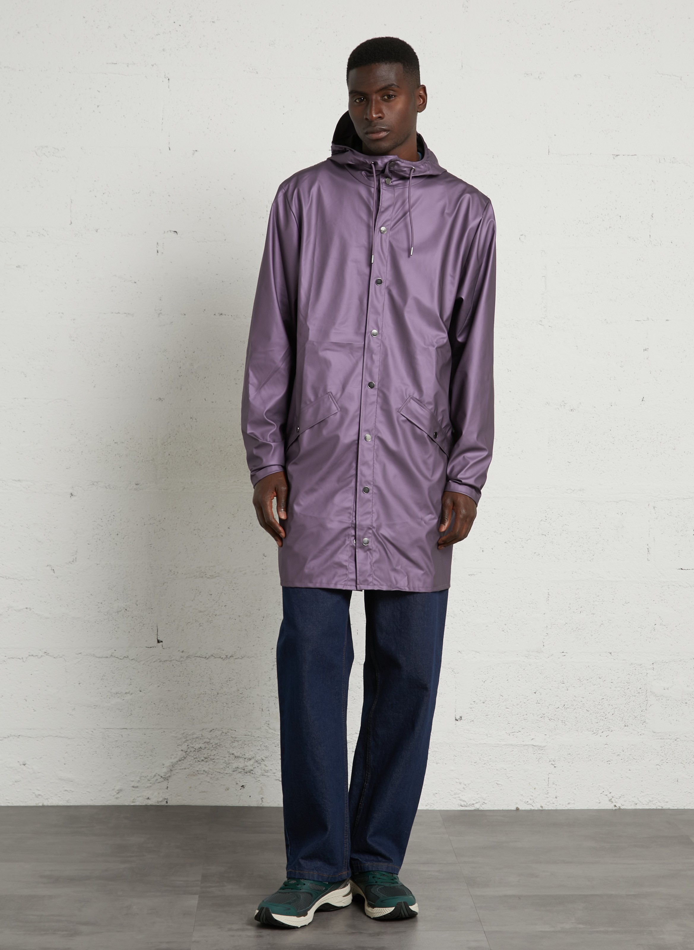 Coupe-vent imperméable à capuche RAINS Violet