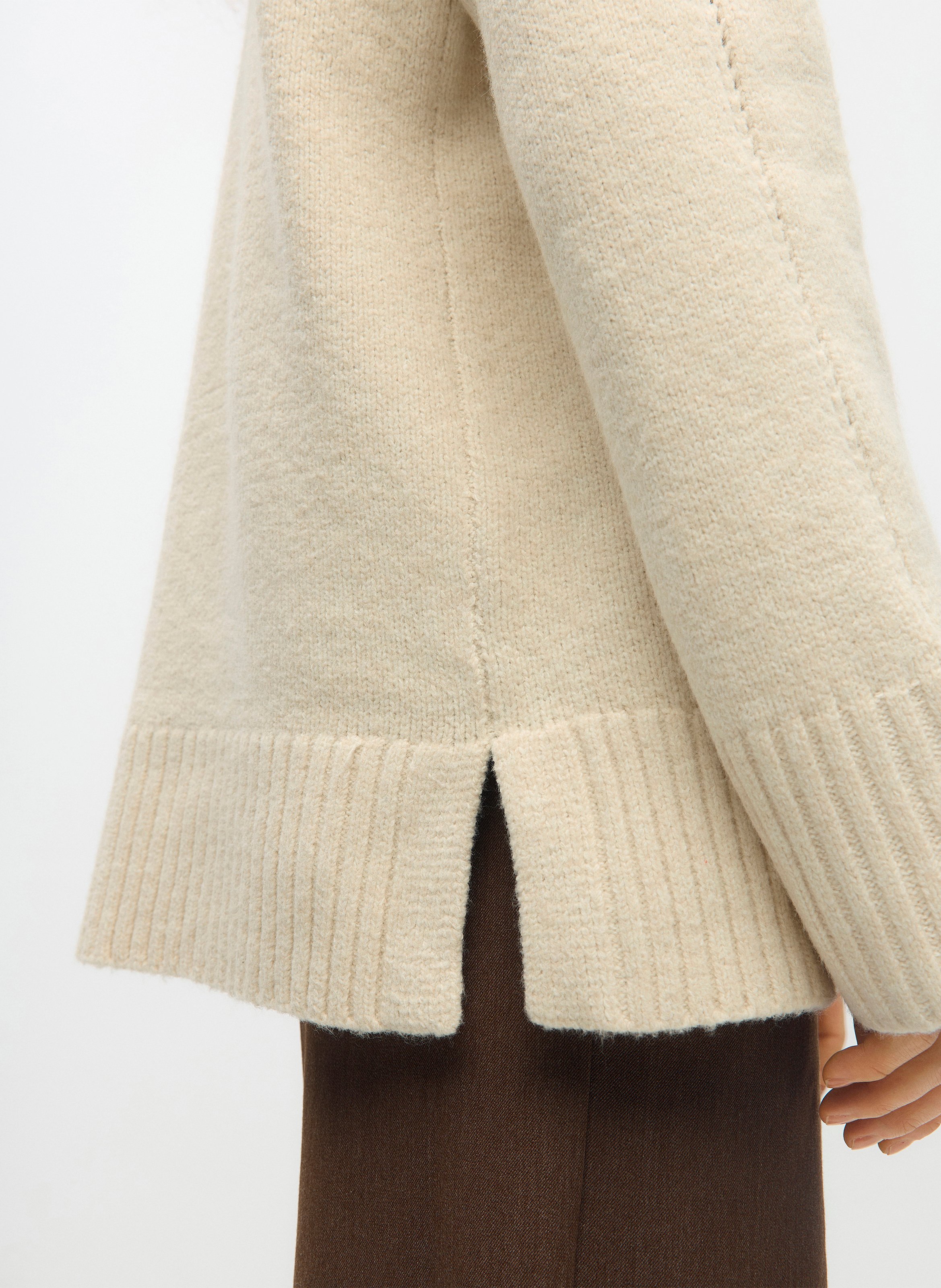 Oversize Rollkragenpullover OBJECT Beige