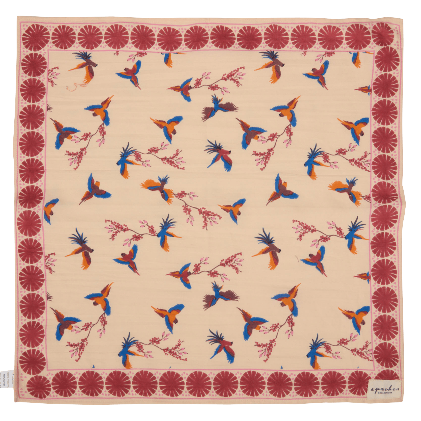 Cotton scarf APACHES COLLECTIONS Pink