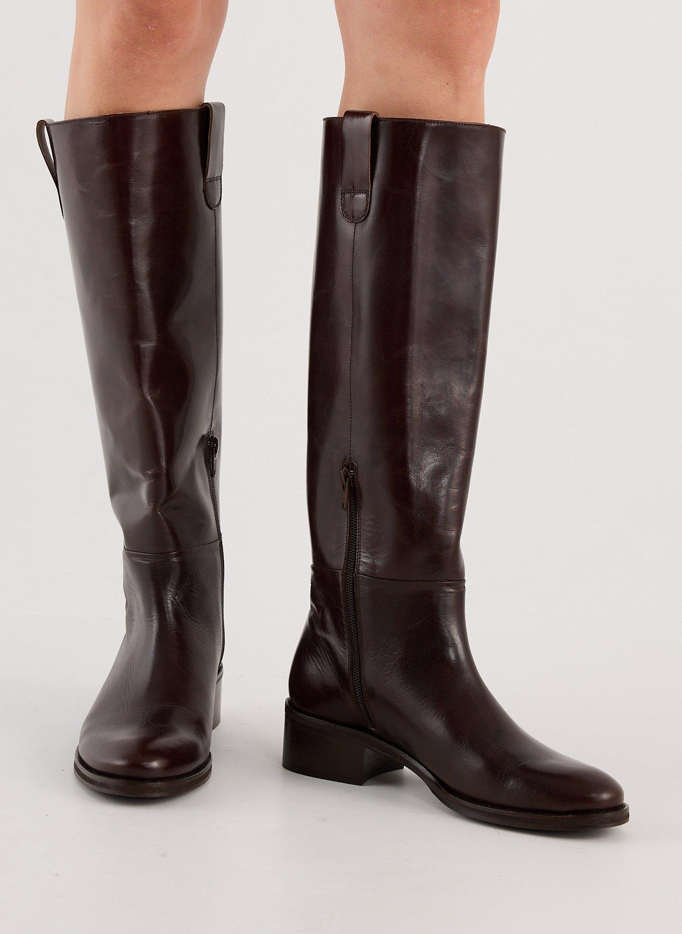 Barbara brown leather riding boots SAISON 1865 Brown