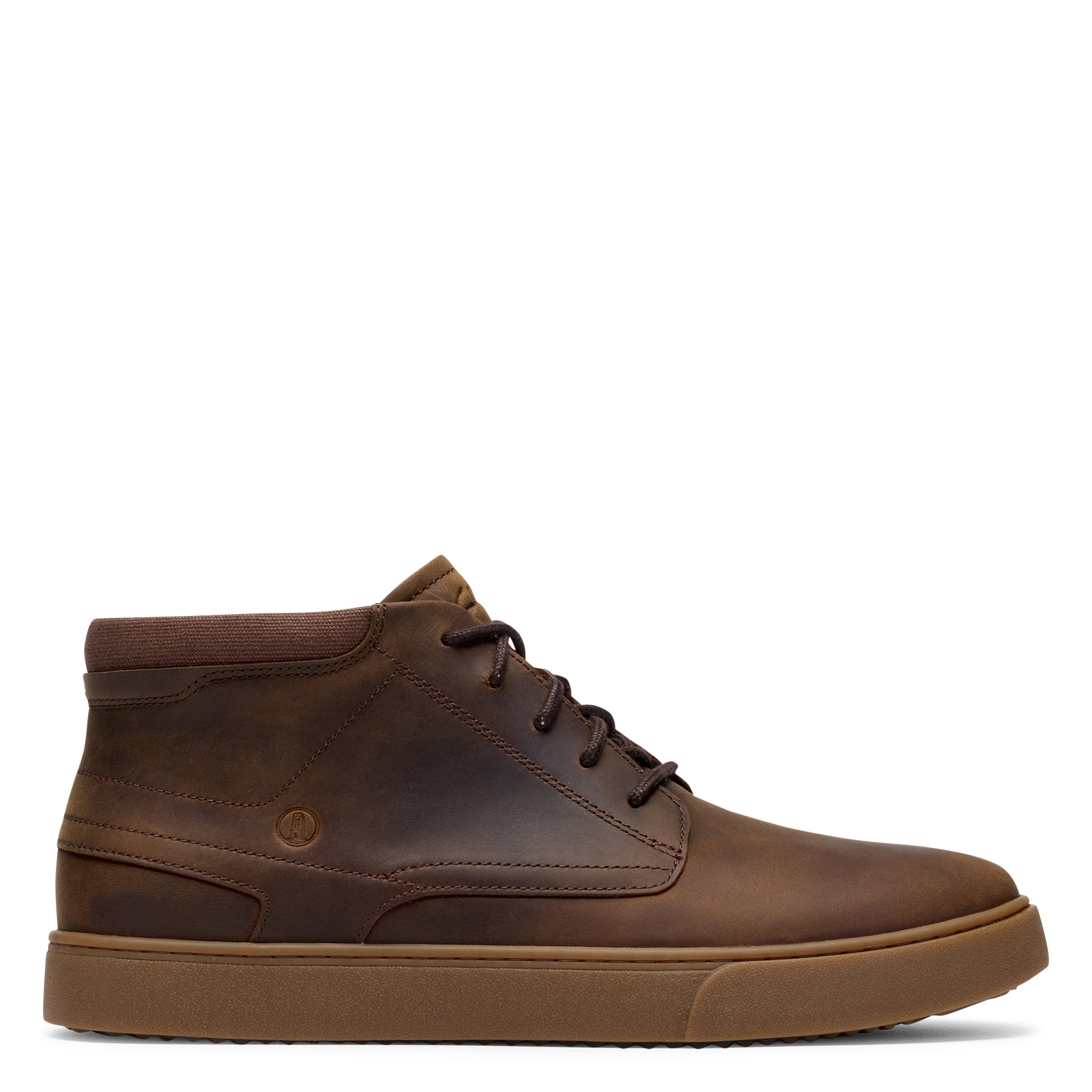 Boots à lacets en cuir lisse CLARKS Marron