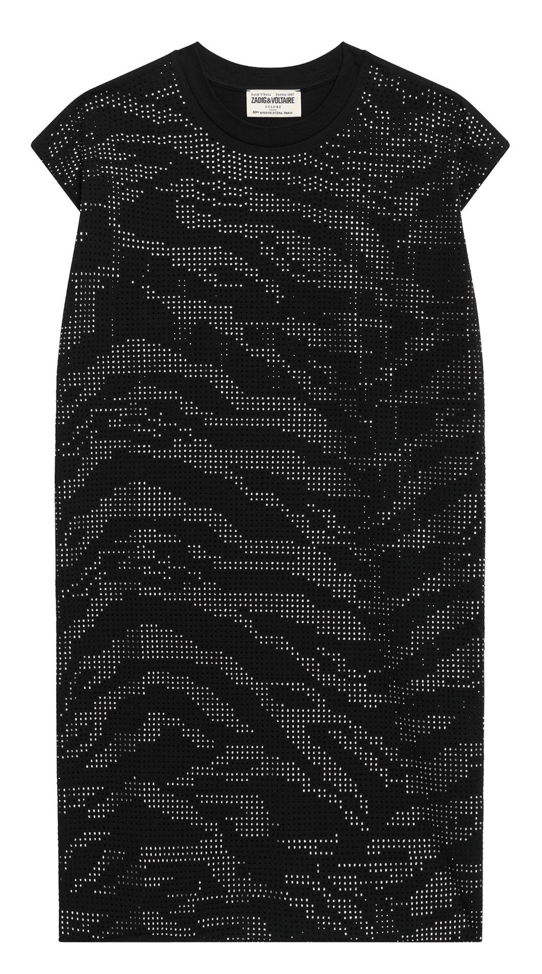 Korte jurk met strass en dierenprint ZADIG&VOLTAIRE Zwart