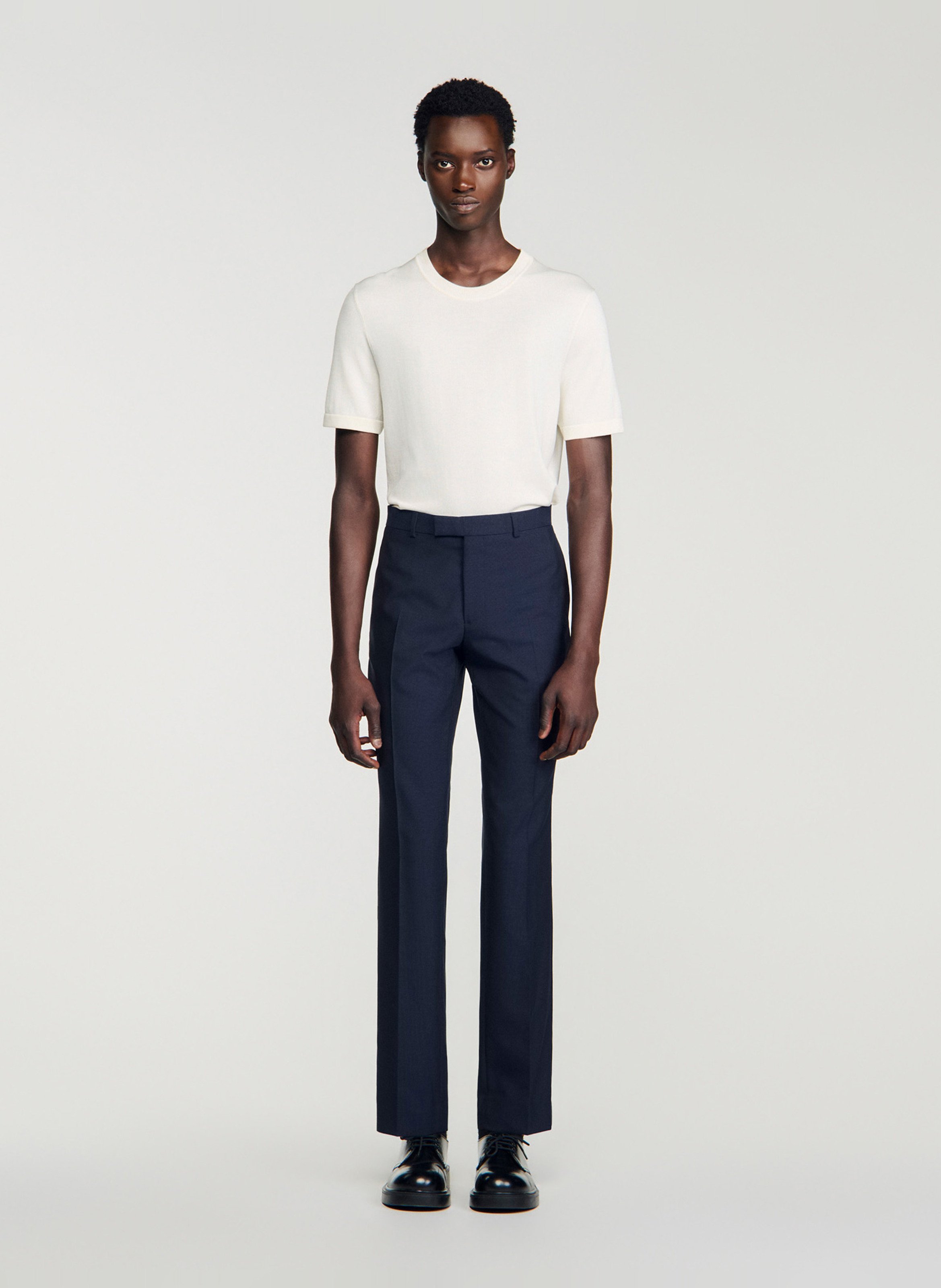 Wollen pantalon SANDRO Blauw
