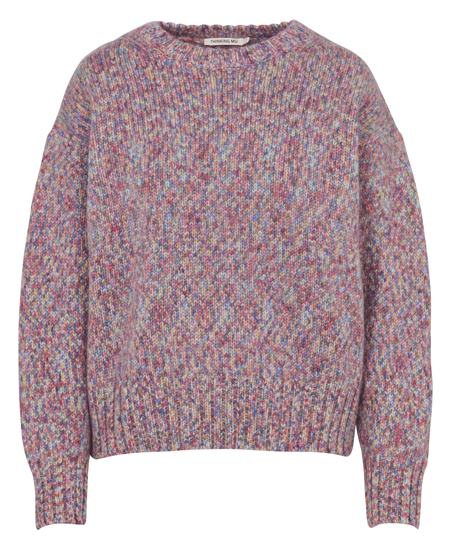 Pull col rond en laine THINKING MU Multicolore