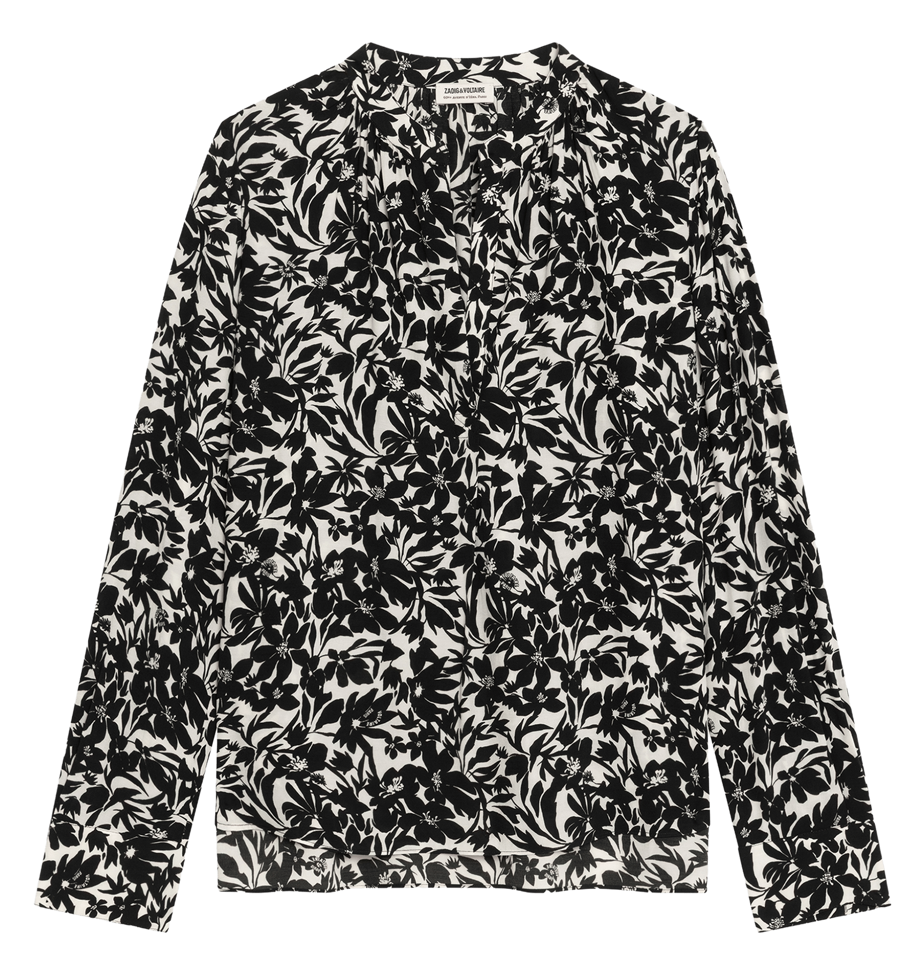 Chemise col classique imprimée ZADIG&VOLTAIRE Noir
