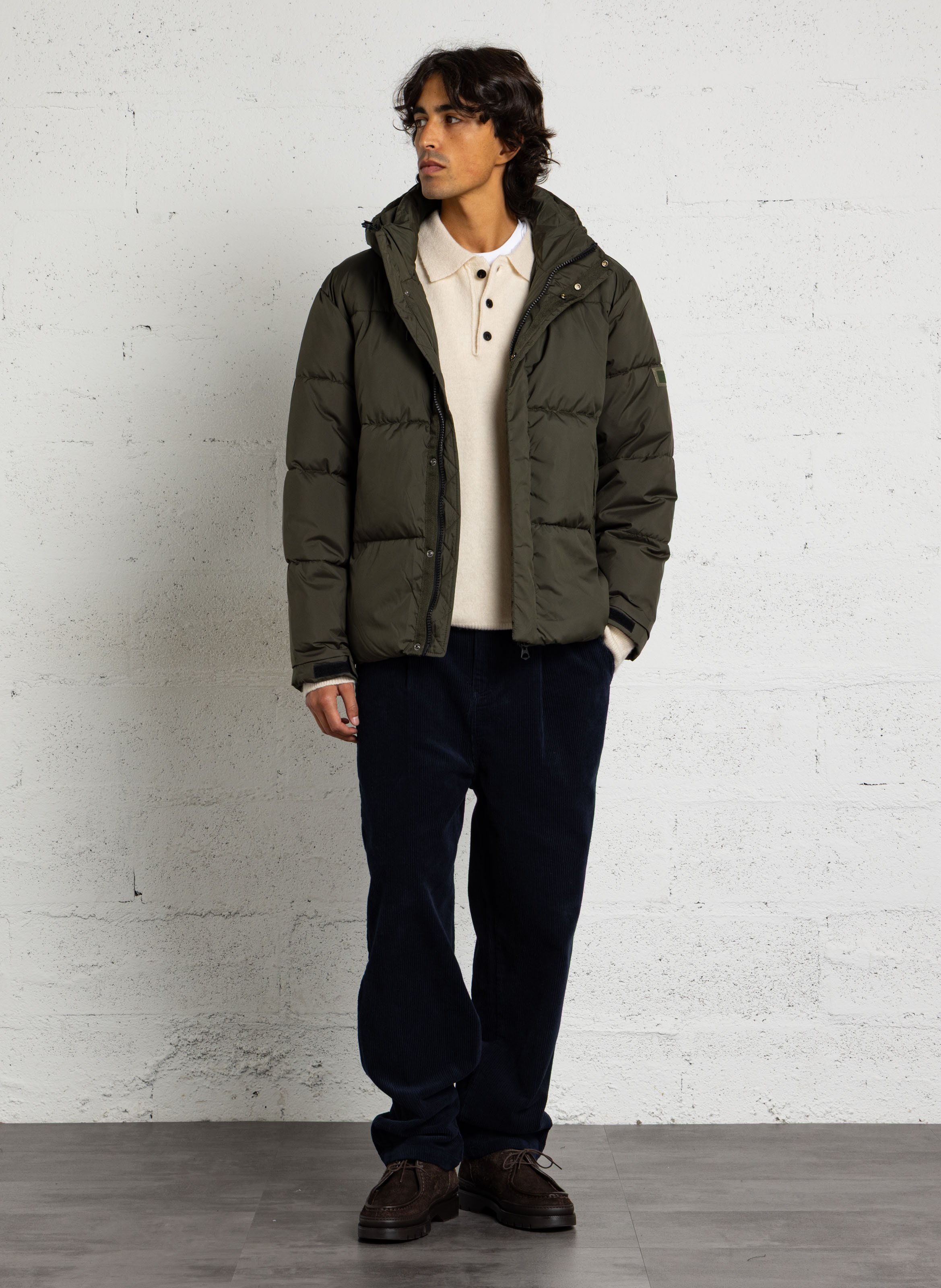 Gerade Steppjacke mit einfarbiger Kapuze PEPE JEANS Grun