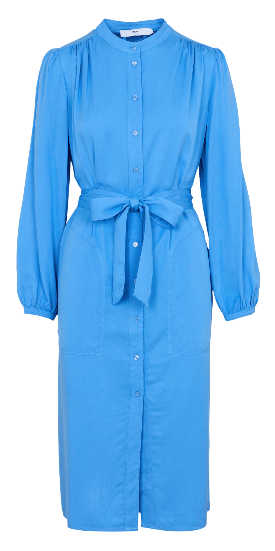 Robe midi col rond ZAPA Bleu