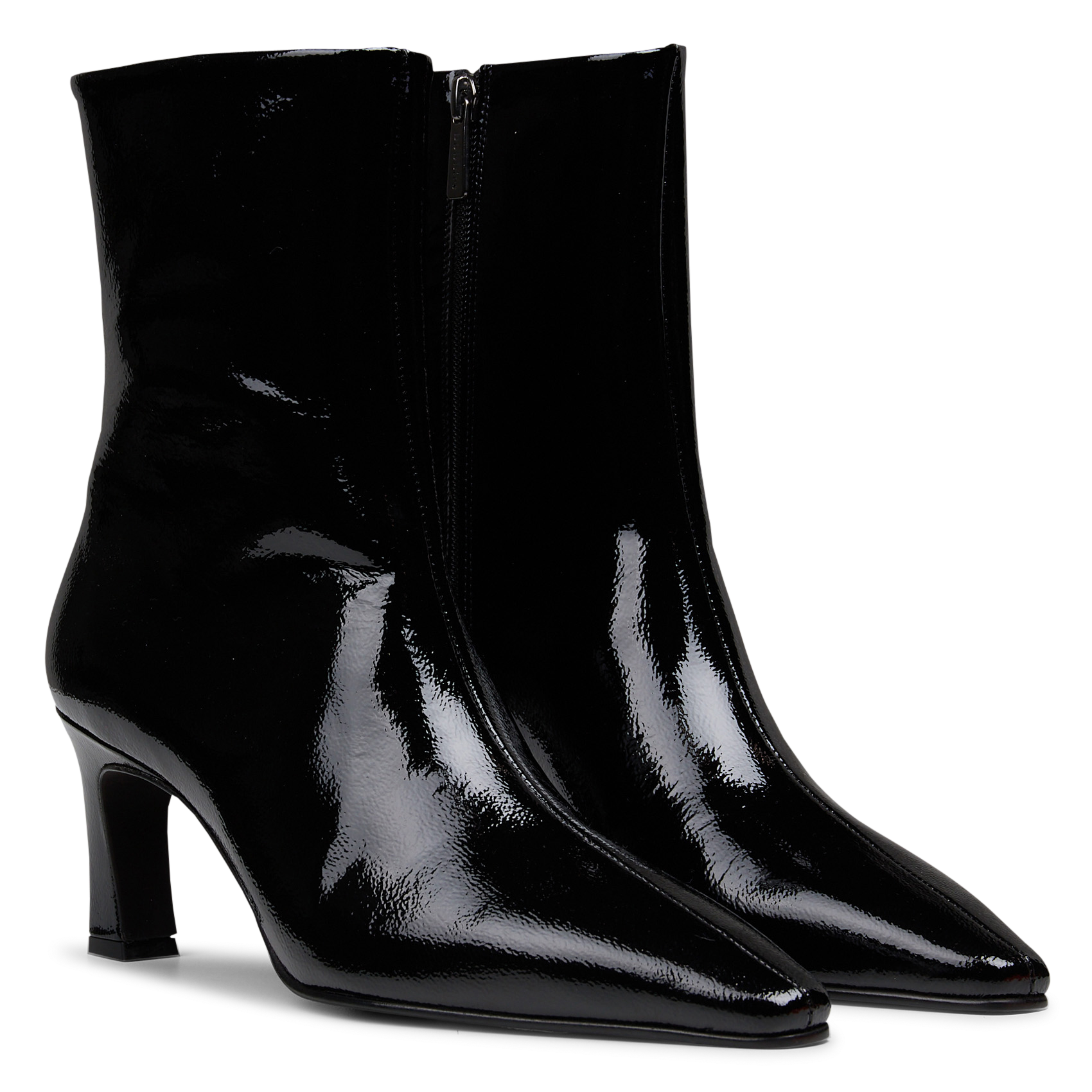 Bottines zippées en cuir BOBBIES Noir