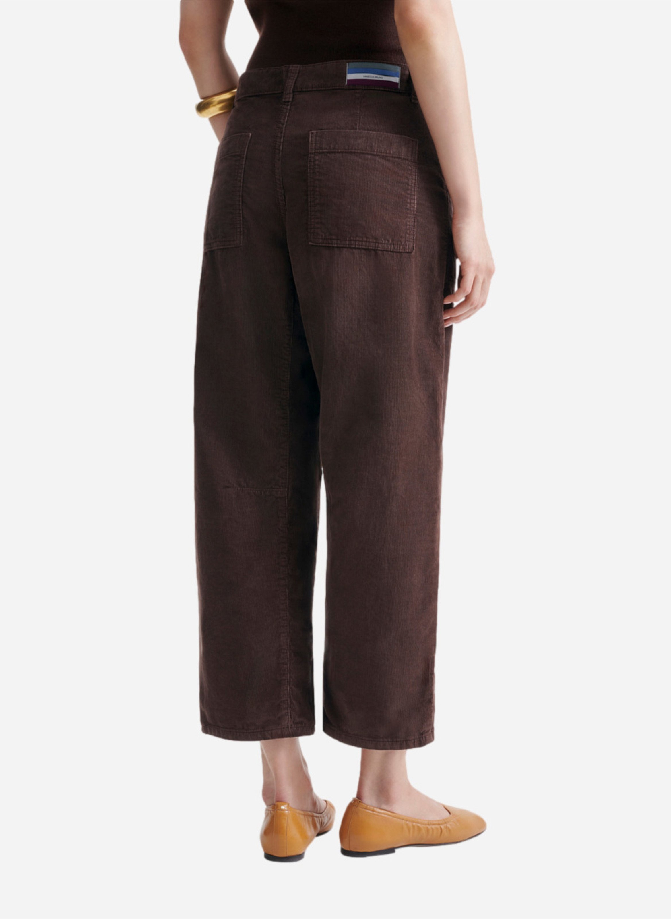Wide-leg cropped jeans VANESSA BRUNO Brown