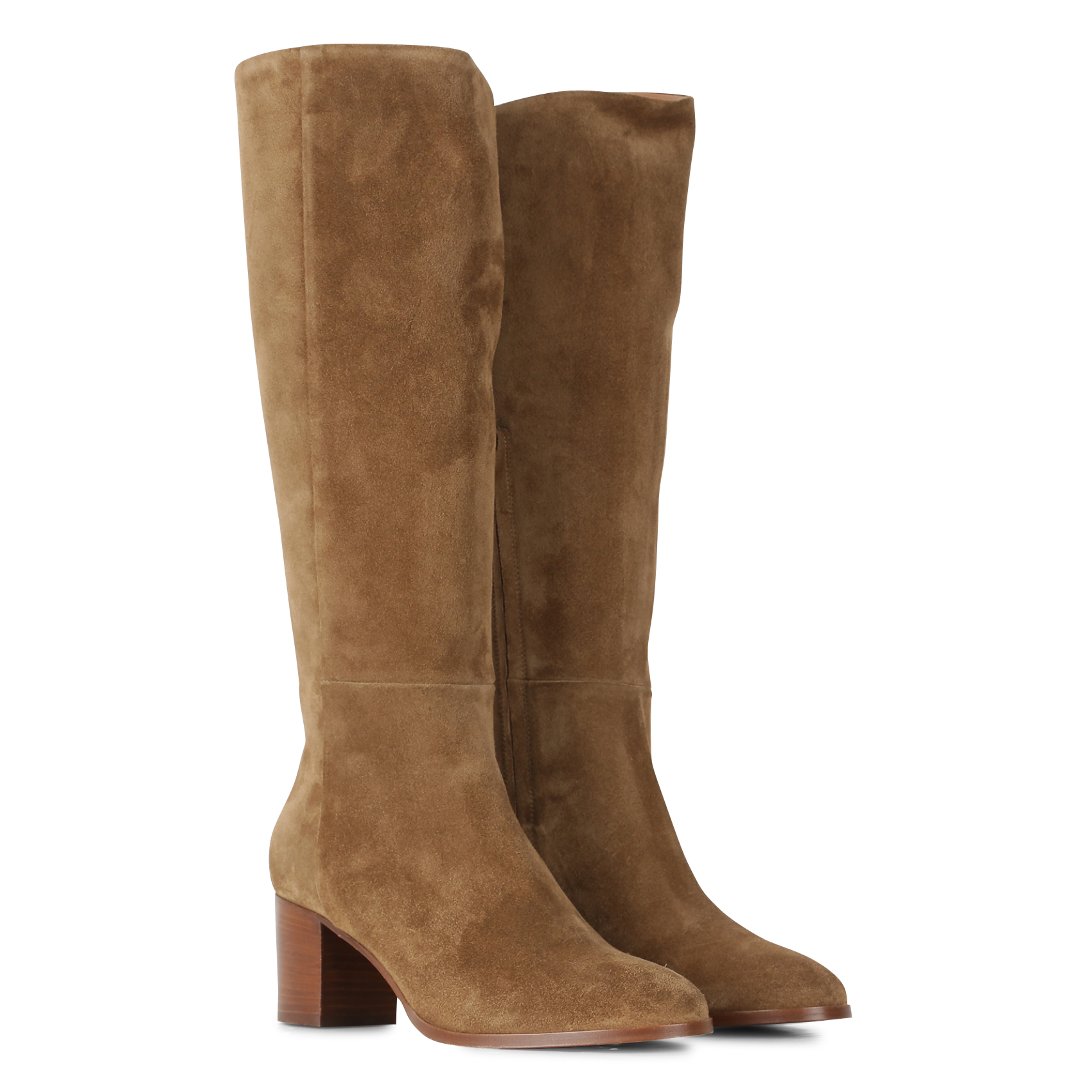 Heeled leather boots PABLO Brown