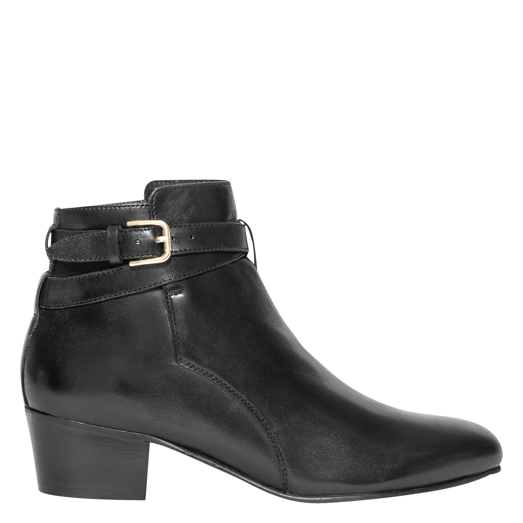 Boots à talon en cuir BOCAGE Noir