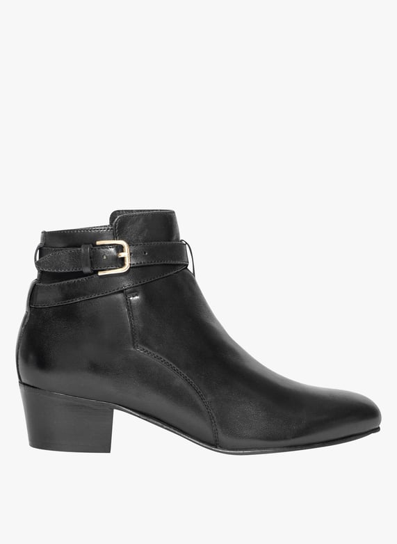 Boots à talon en cuir Mexico Noir Bocage Femme Place des Tendances