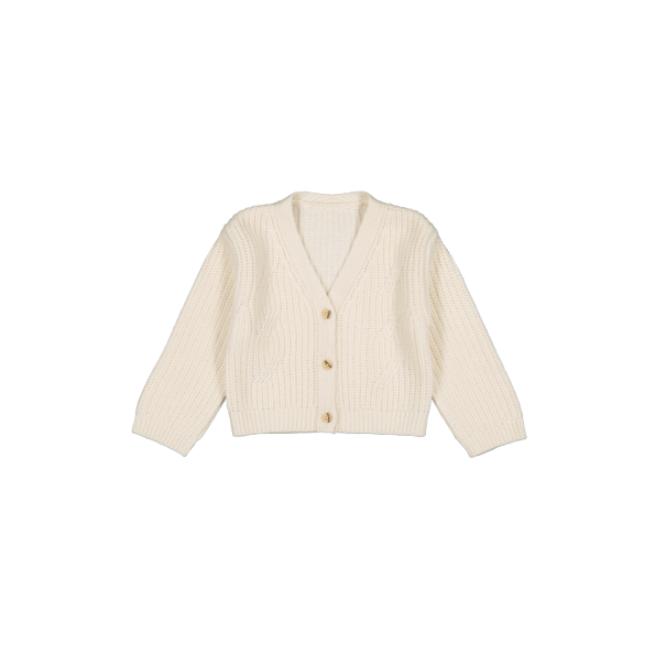 Gilet col V en laine PETITE LUCETTE Blanc