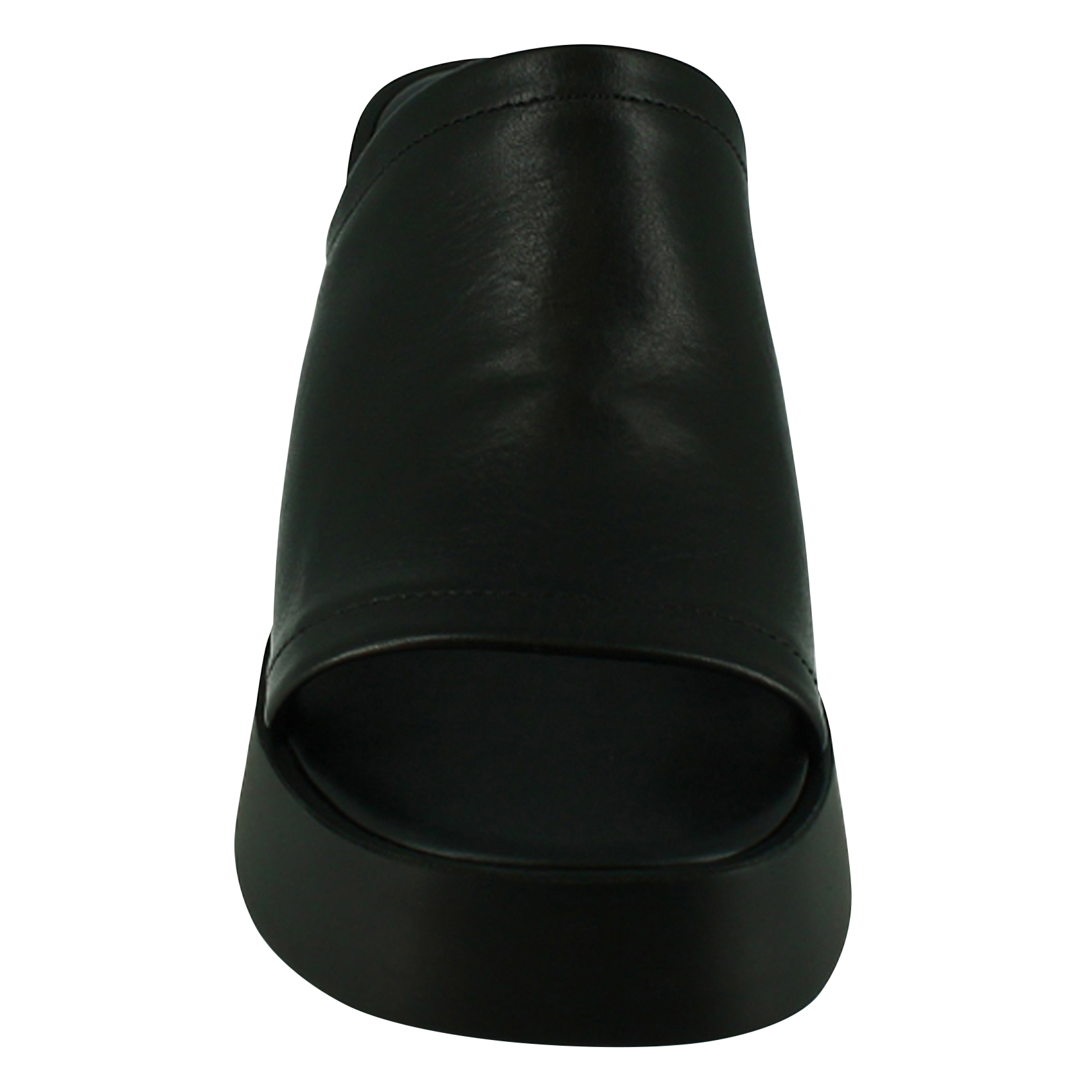 Leder-Mules mit Keilabsatz JONAK Schwarz