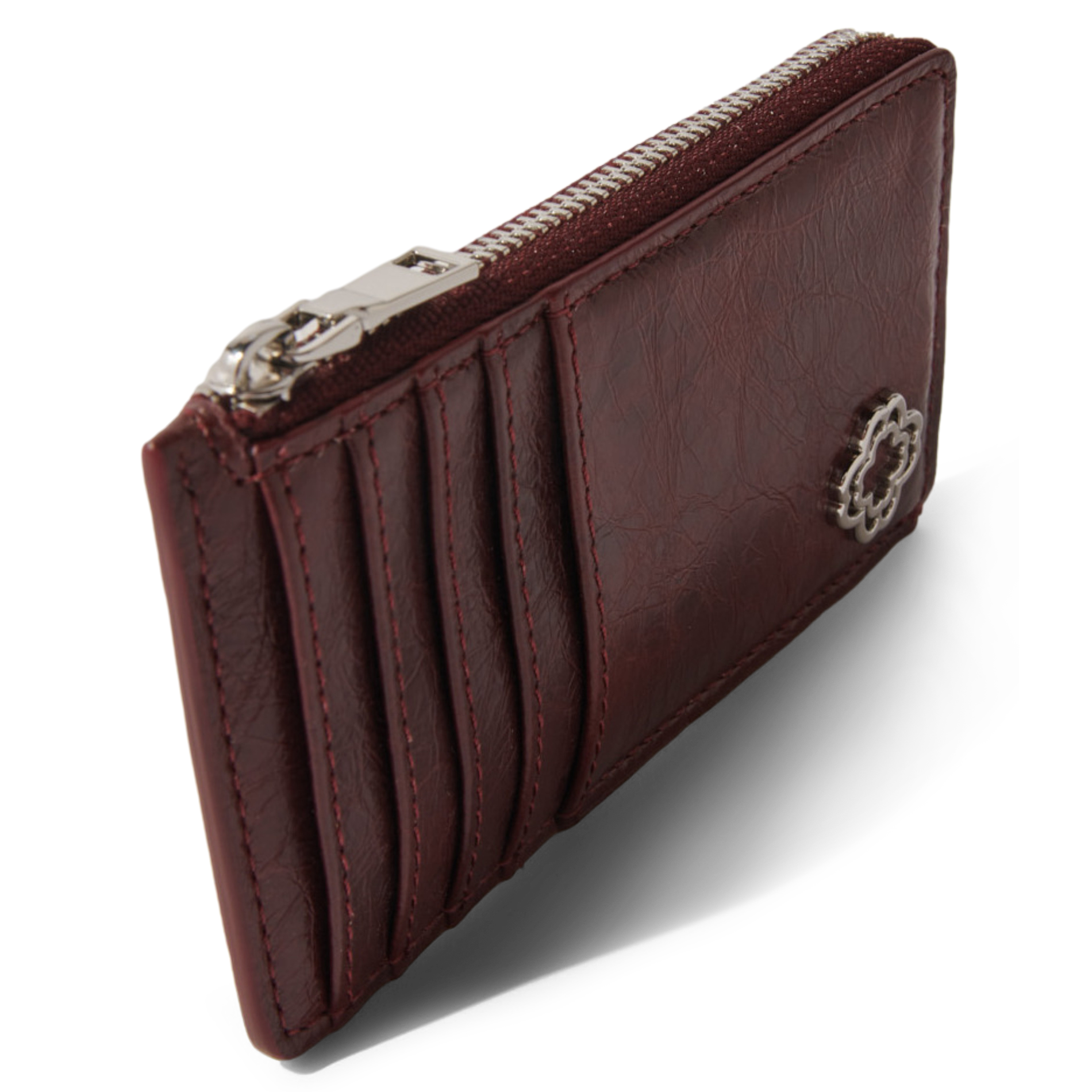 Porte-cartes en cuir MAJE Rouge