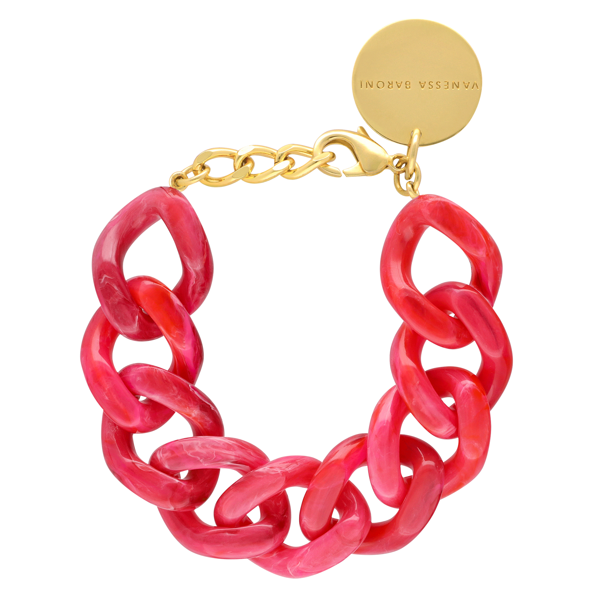 Armband mit flachen Gliedern VANESSA BARONI Rot