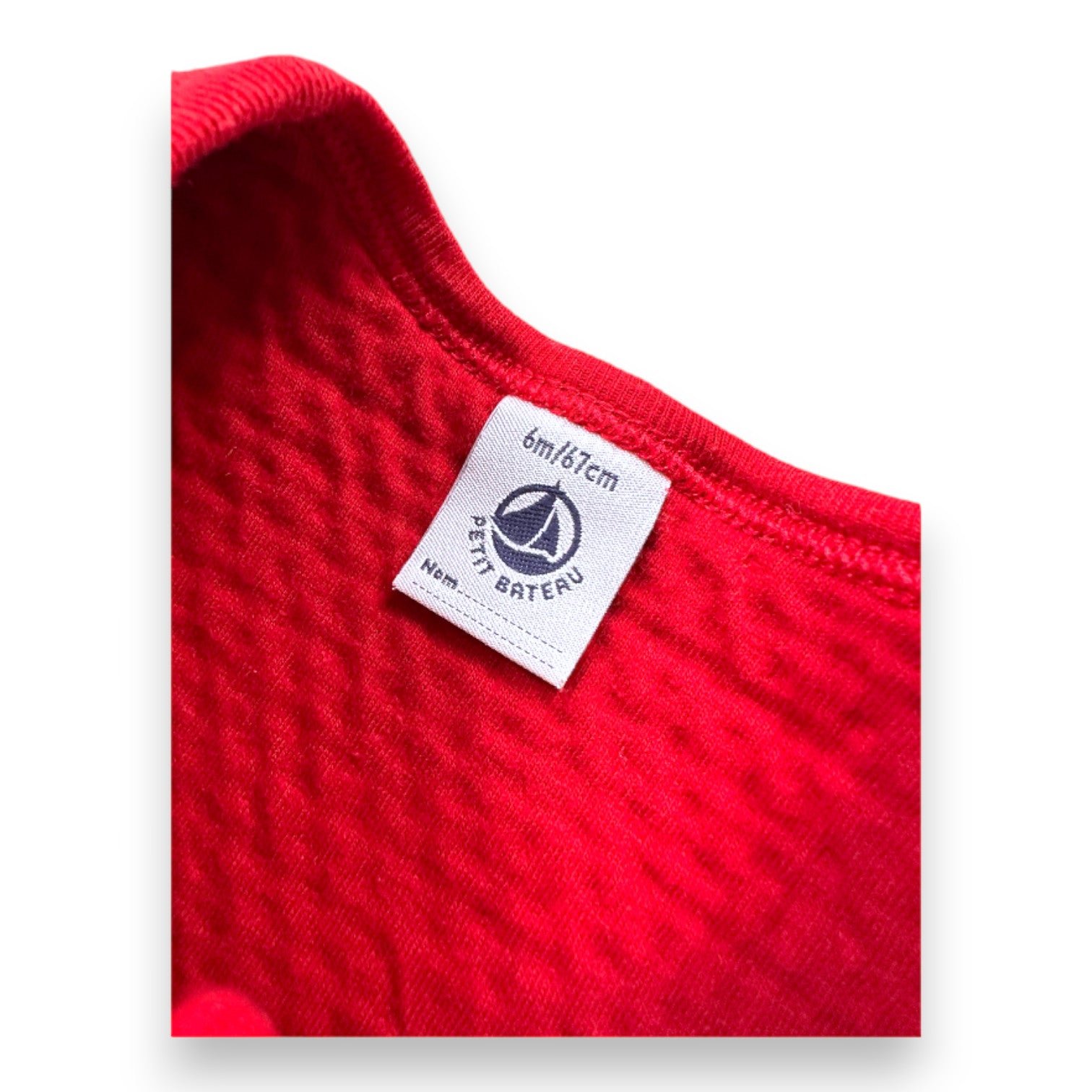 Red Baby Cardigan - 6 months PETIT BATEAU - Seconde Main Red