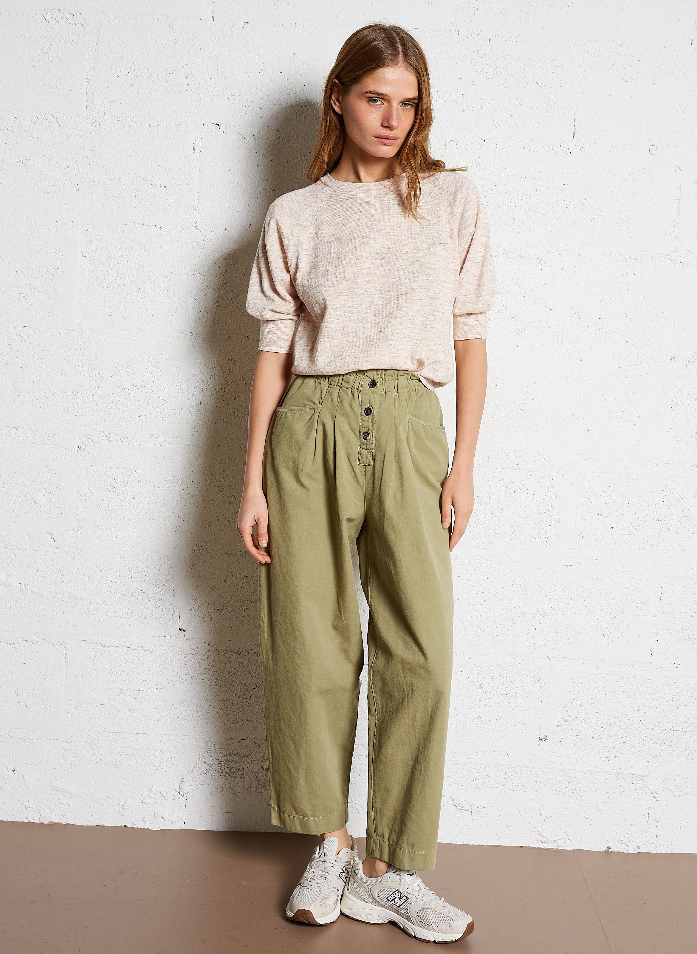 Straight printed cotton blend sweater BELLEROSE Blue