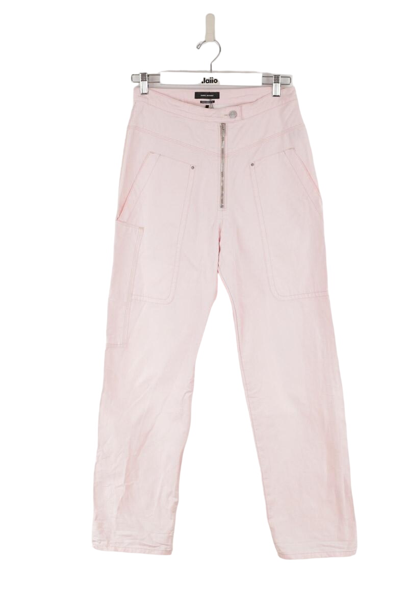 Cotton straight jeans ISABEL MARANT - Seconde Main Pink