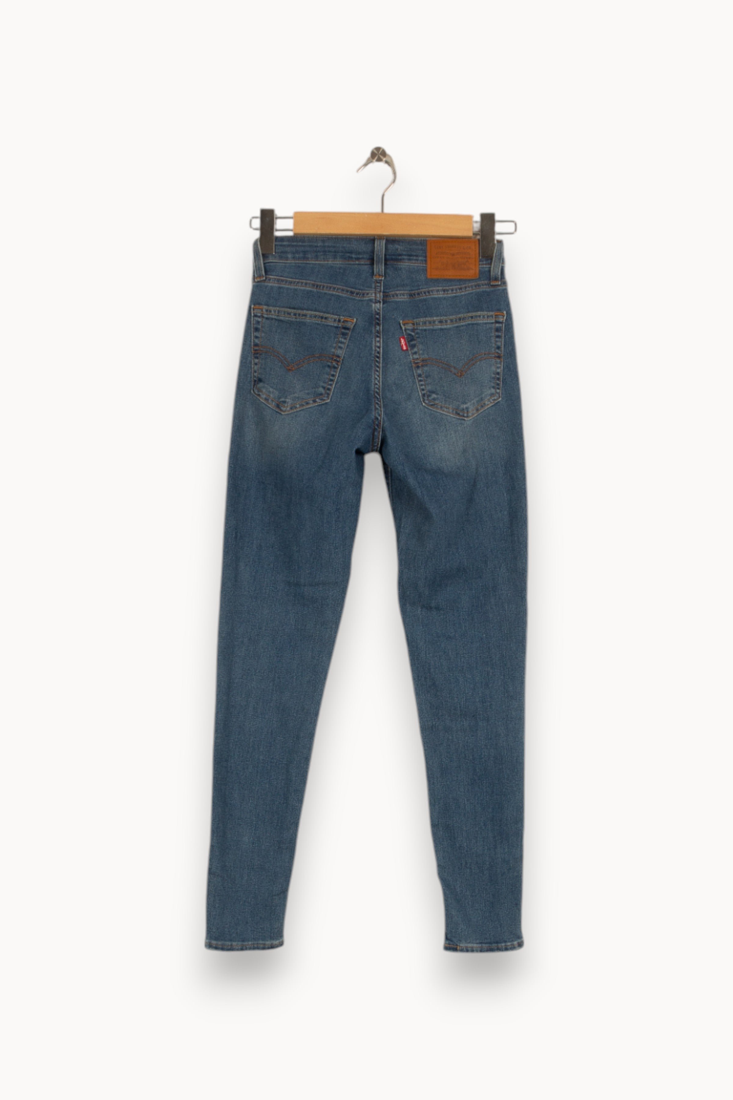 Cropped slim jeans with studs LEVI'S - Seconde main Blue