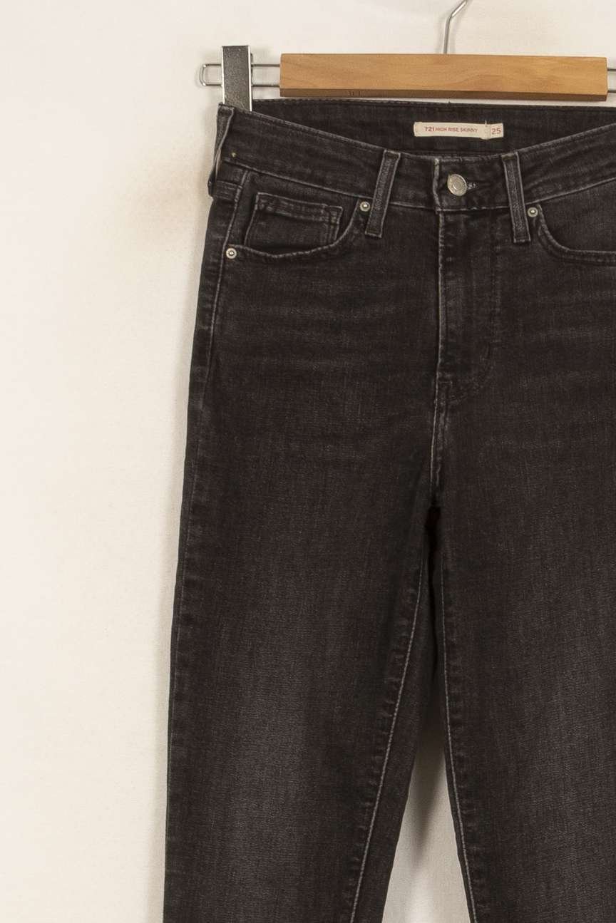 Cropped slim jeans with studs LEVI'S - Seconde main Grey