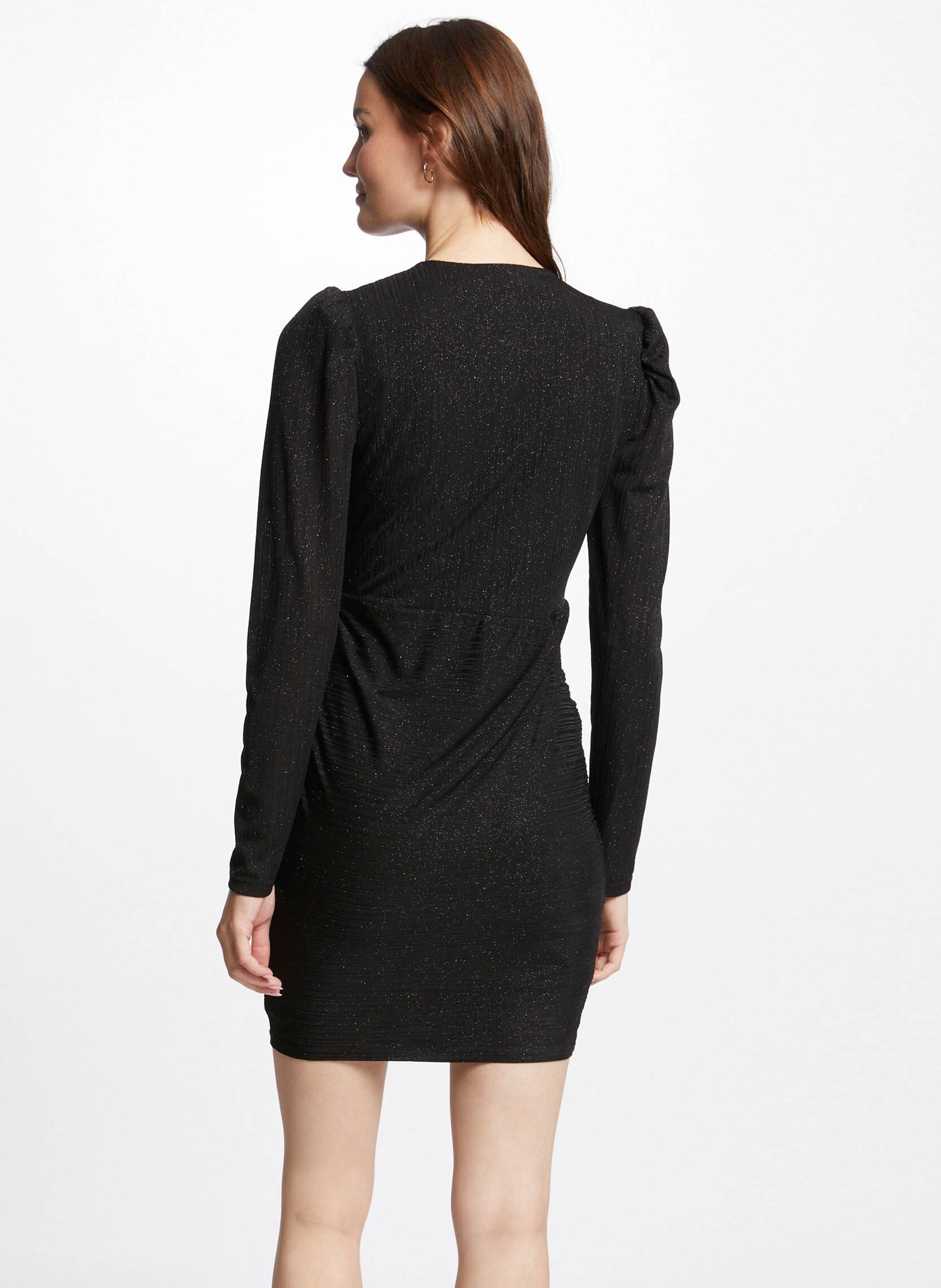 Robe courte cintrée cache-coeur MORGAN Noir