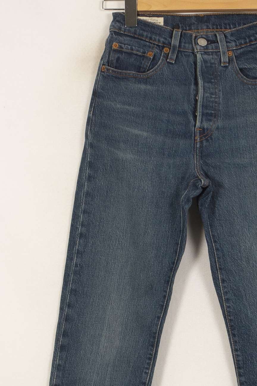 Cropped slim jeans with studs LEVI'S - Seconde main Blue