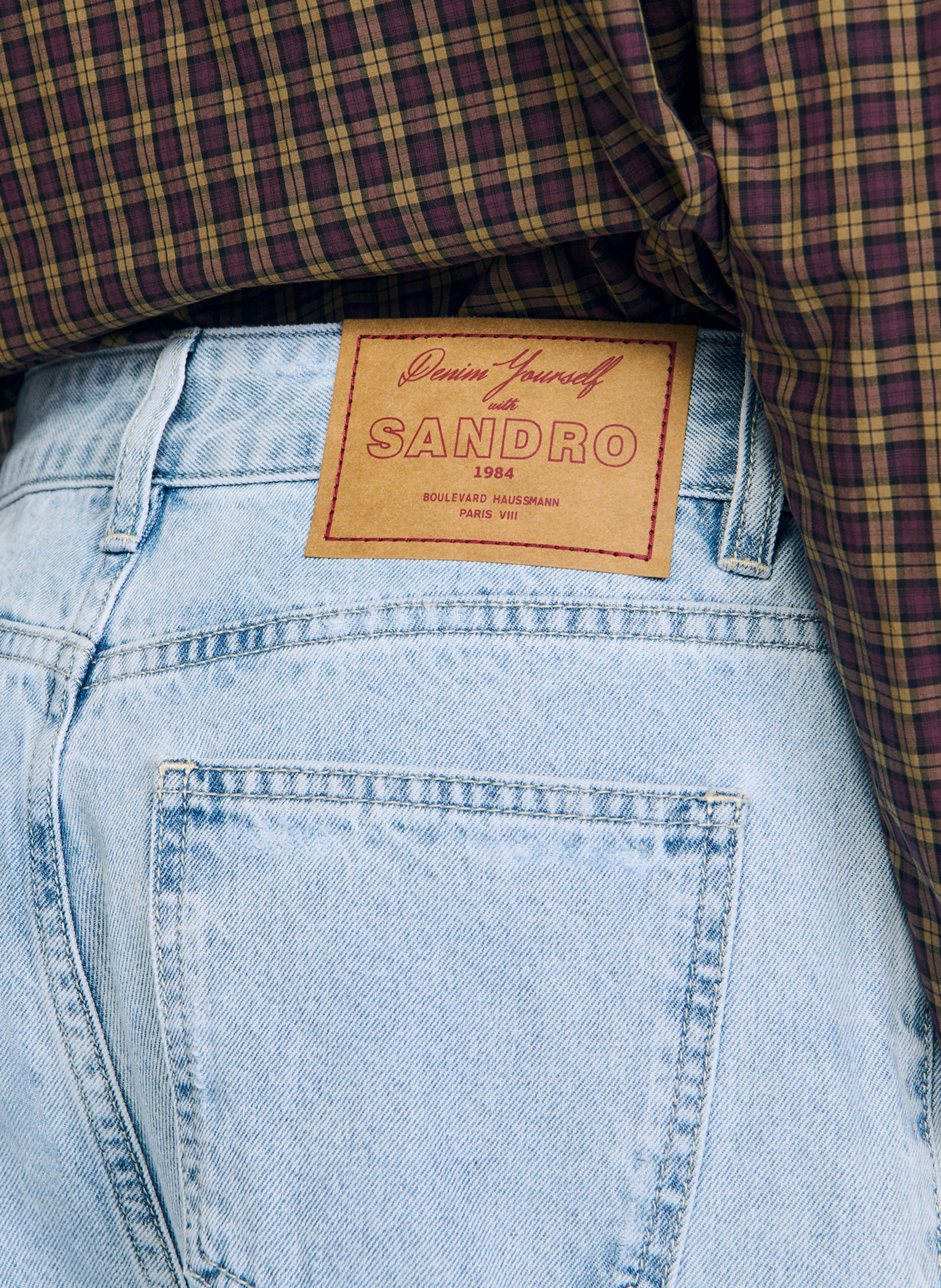 Jean droit SANDRO Bleu