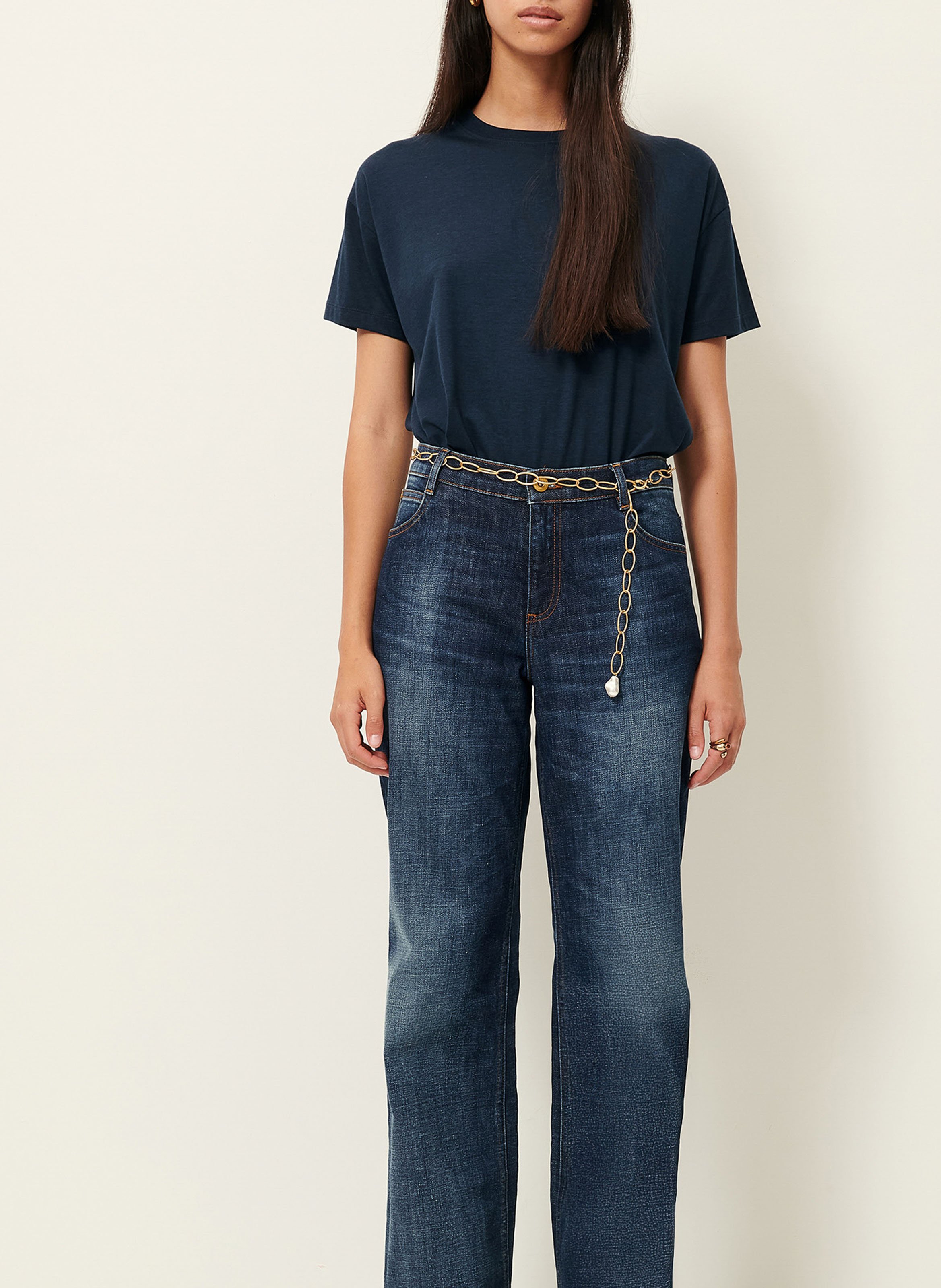 Round-neck oversized T-shirt SESSUN Blue