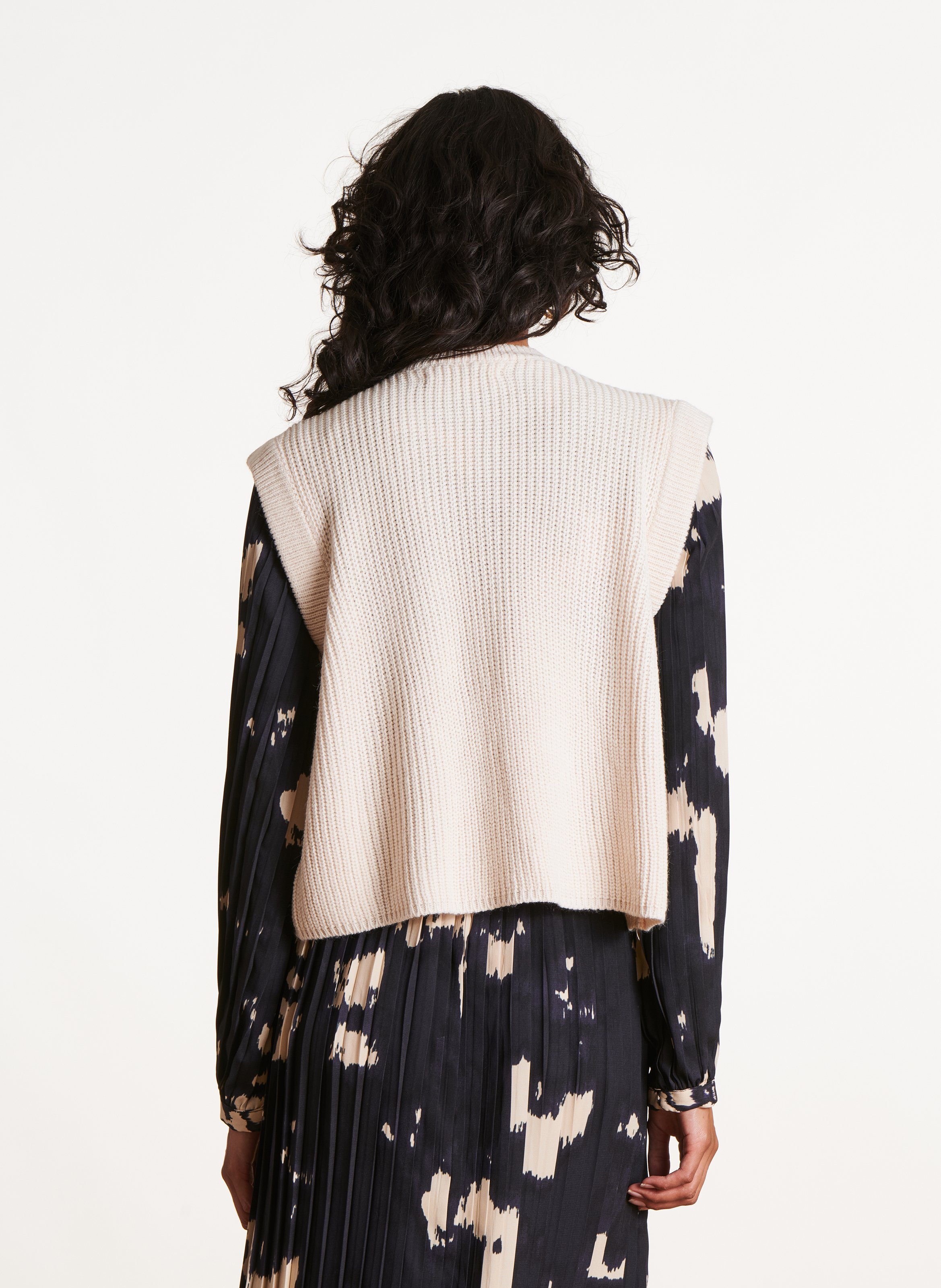 Round-neck cardigan LA FEE MARABOUTEE White