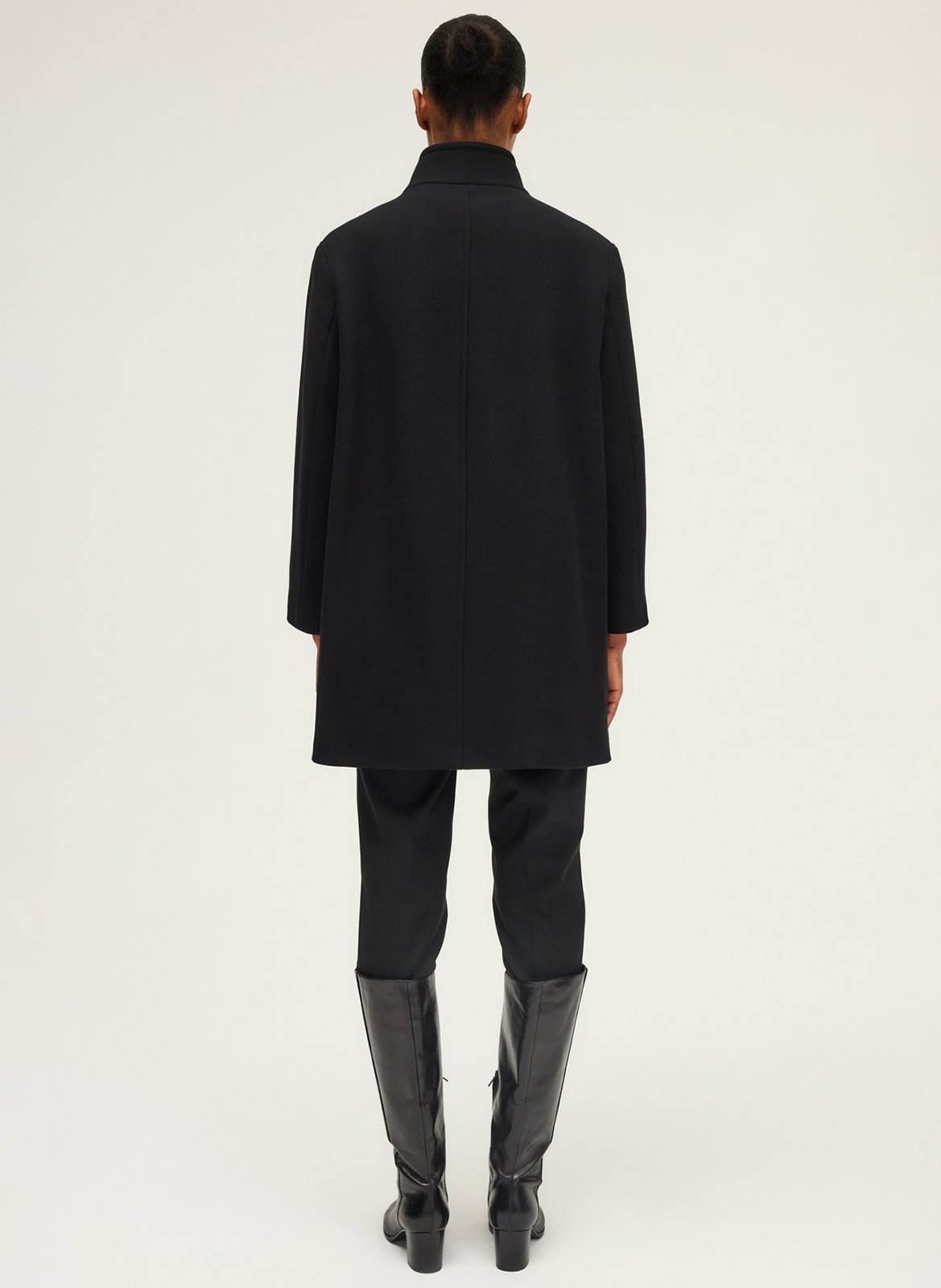 Straight buttoned coat PABLO Black