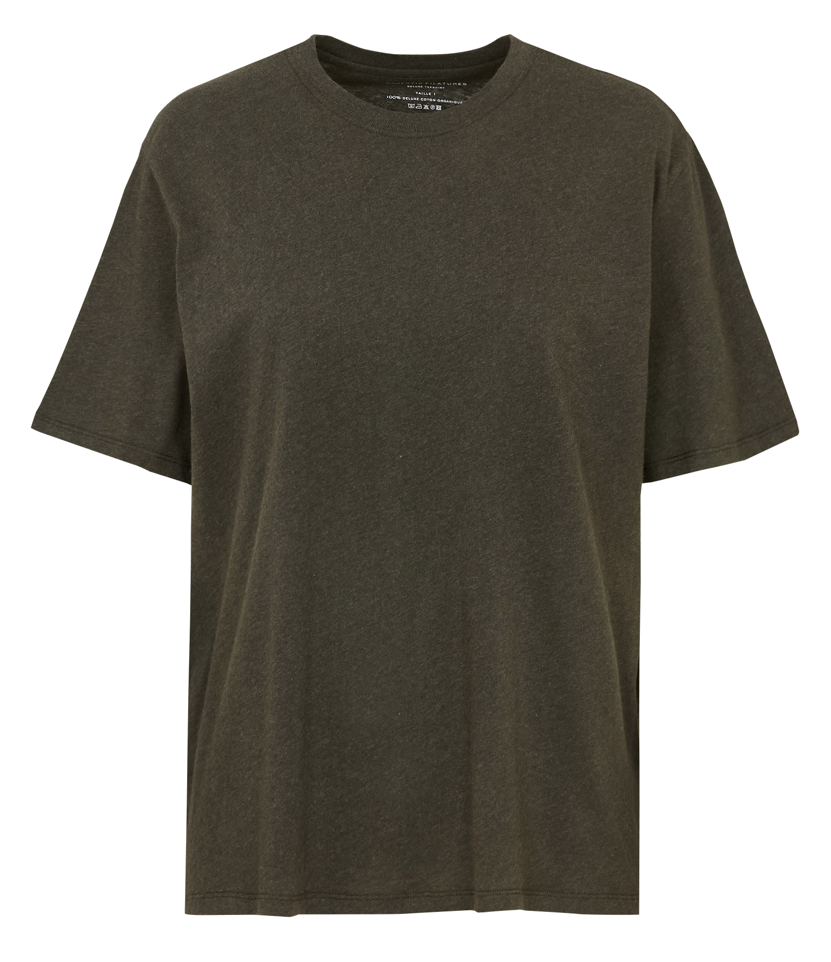 Tee-shirt col rond en coton bio MAJESTIC FILATURES Vert