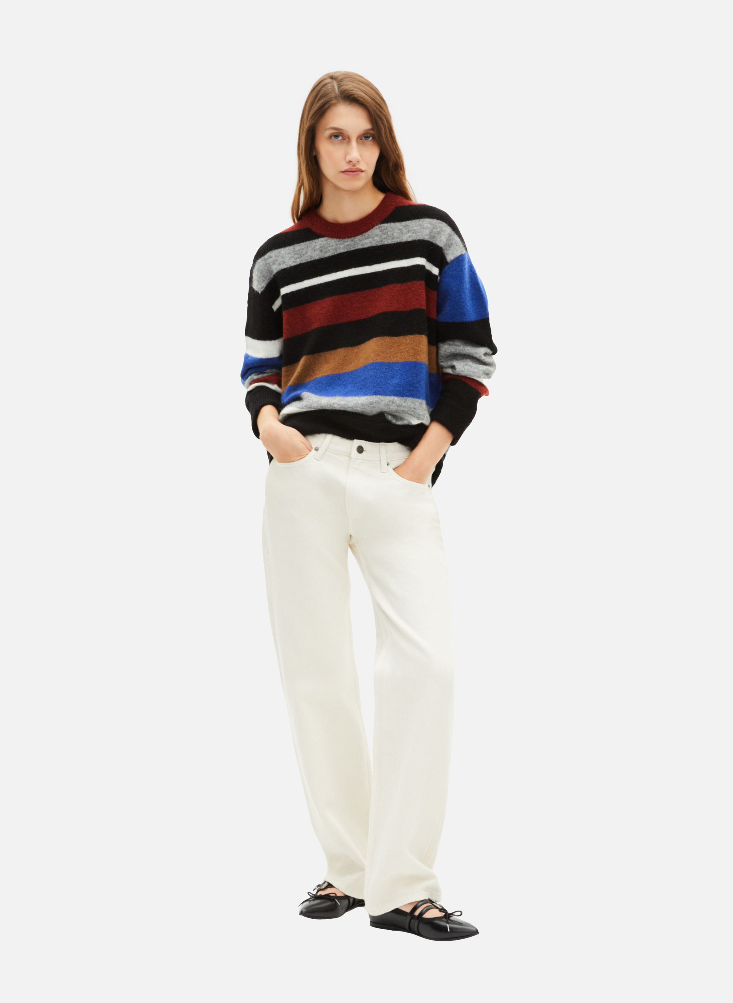 Striped mixed wool sweater THE KOOPLES Multicolored