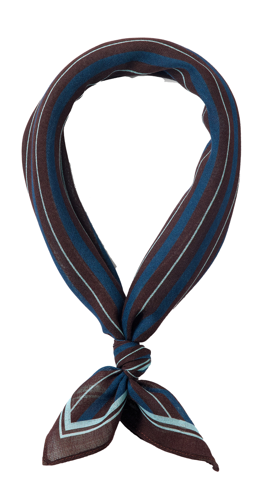 Foulard en laine et soie SELECTED Bleu