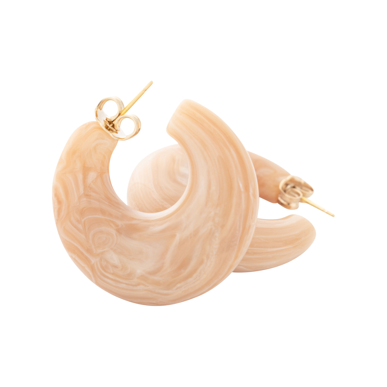 Kreolen mit runden Gliedern VANESSA BARONI Beige