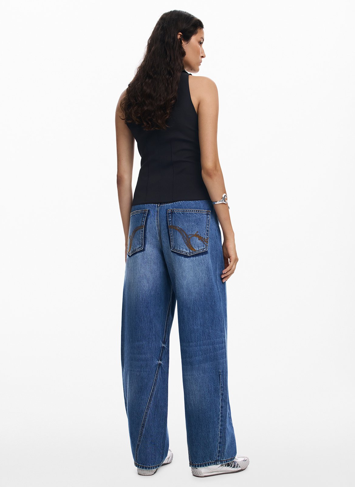 Wide balloon pockets with side seams DESIGUAL Blue