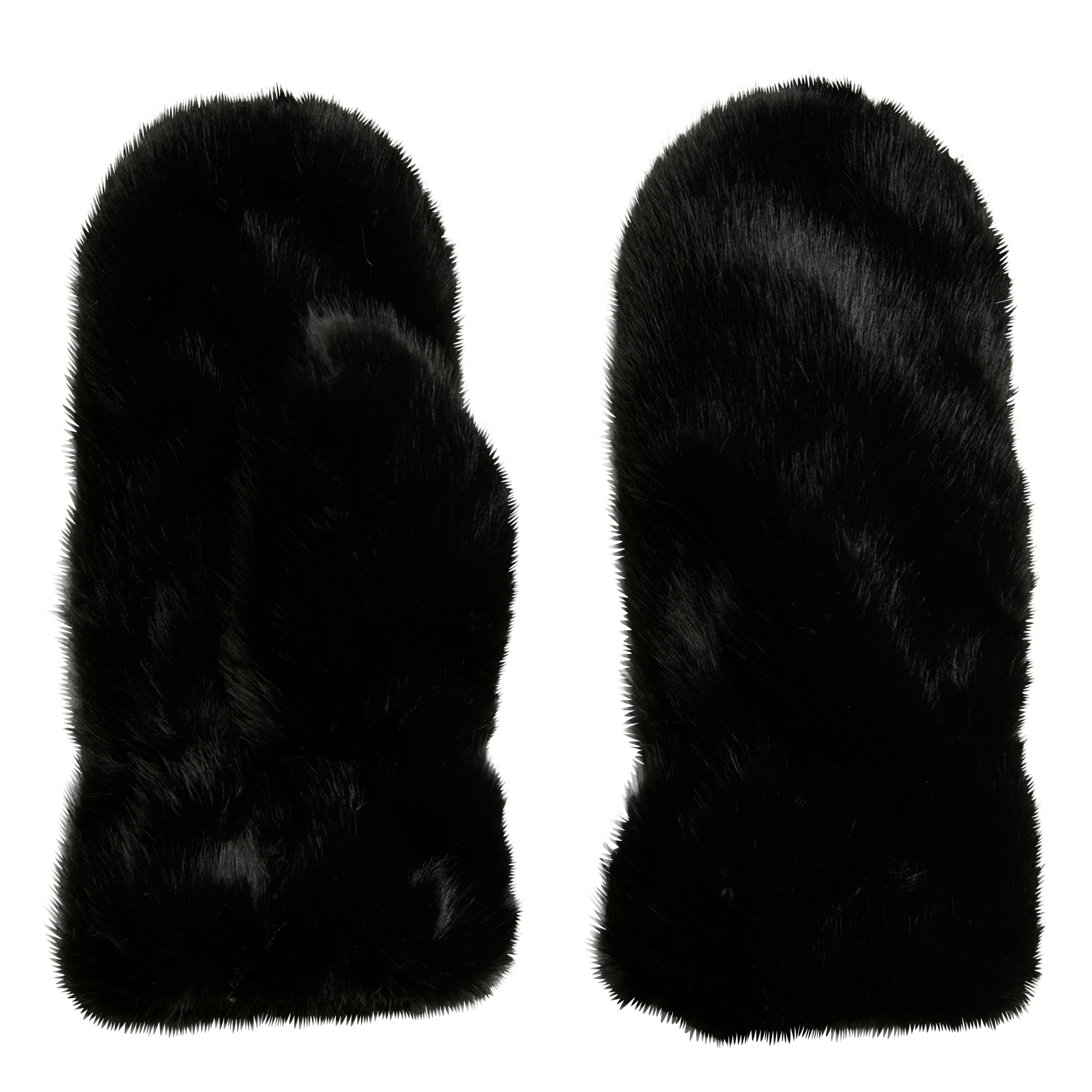 Fausthandschuhe aus Kunstpelz PIECES Schwarz