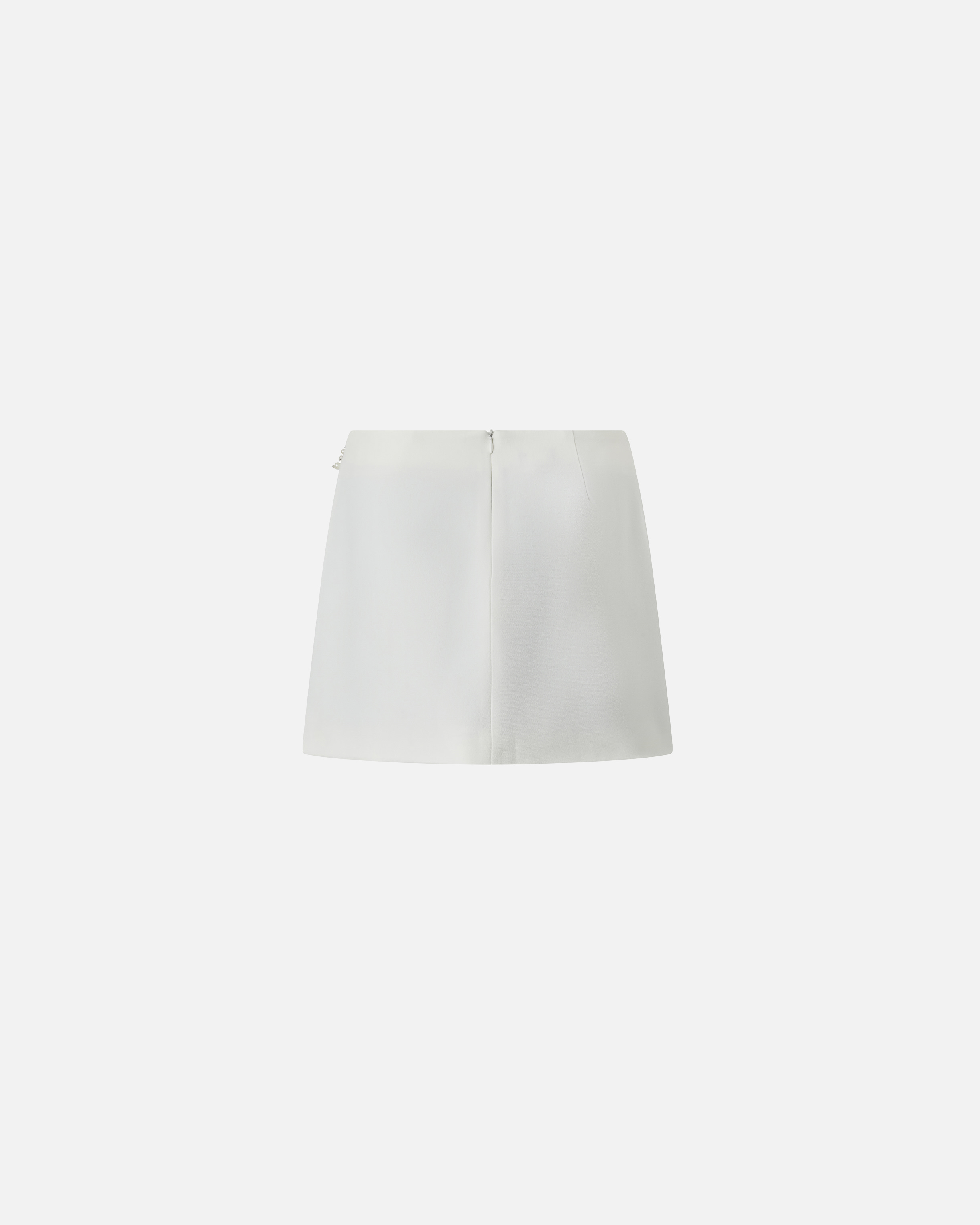 Mini skirt with crystals and pearls PINKO White