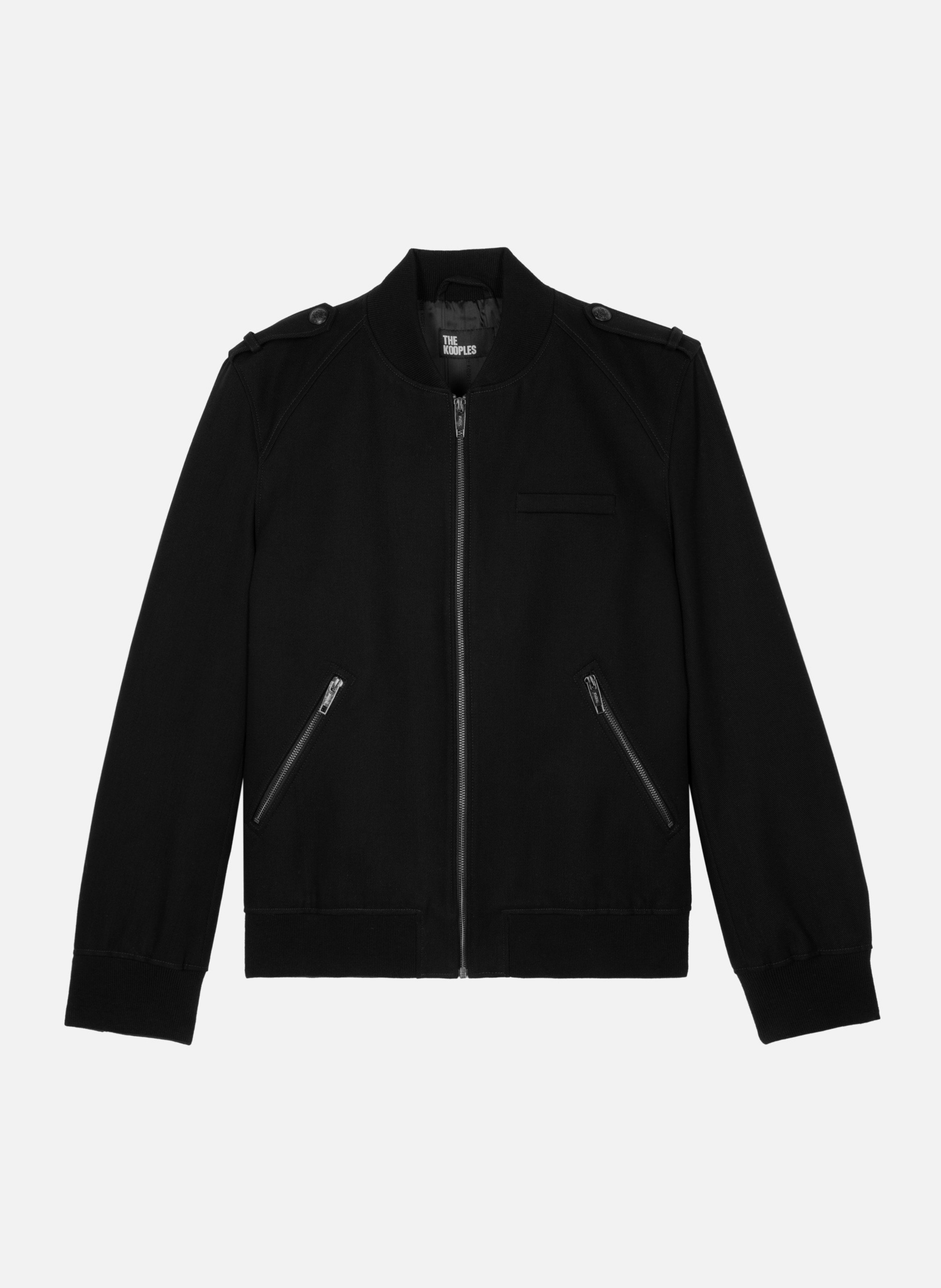 Leather jacket with hood THE KOOPLES Black