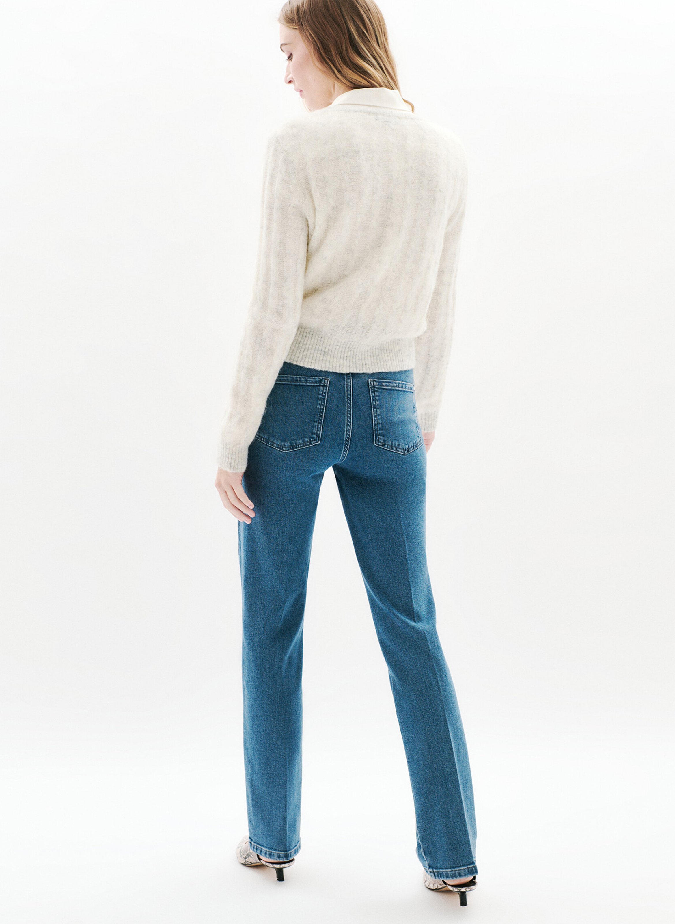 Pull col rond  CAROLL Beige