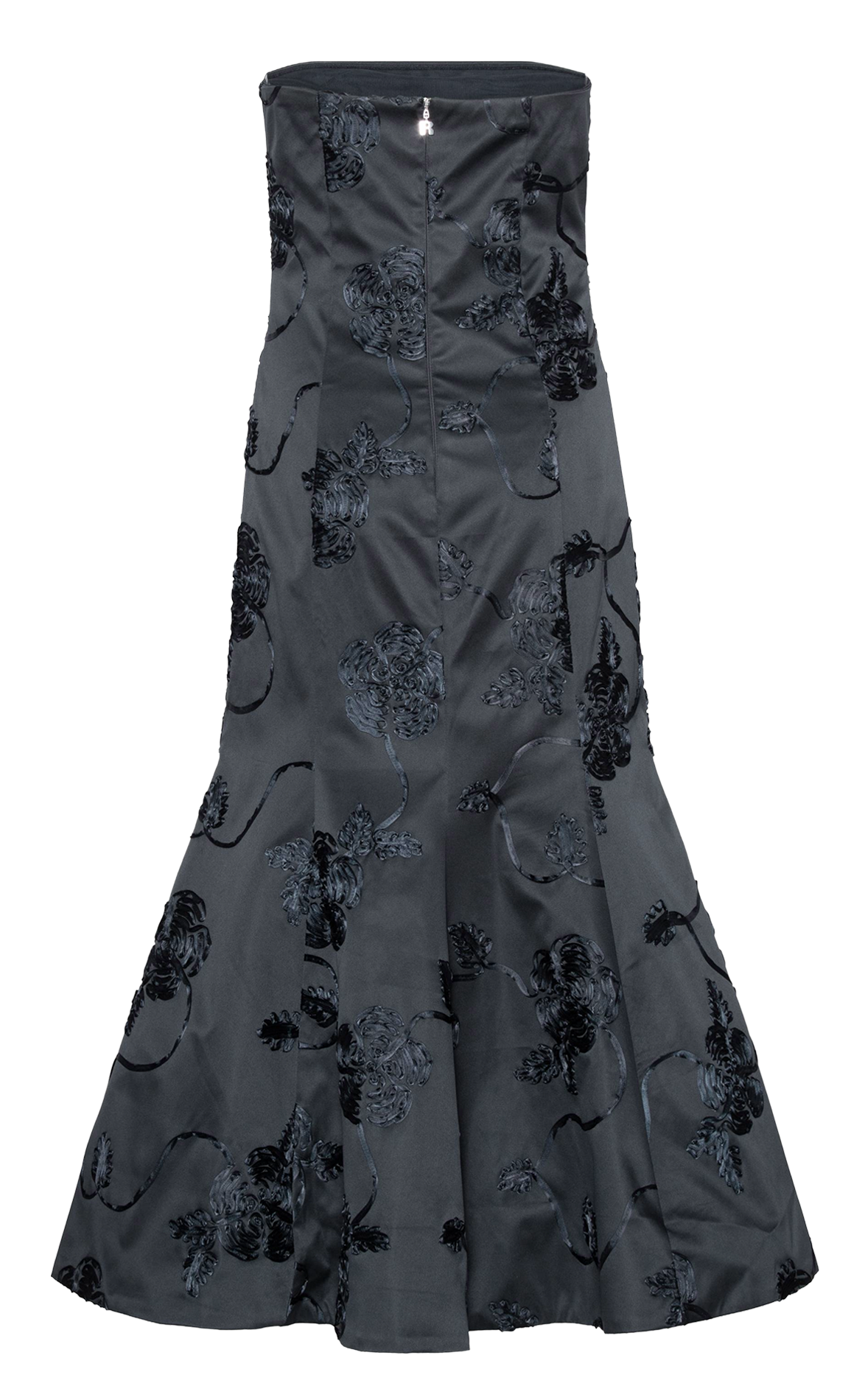 Flared strapless dress with patterns ROTATE Blue