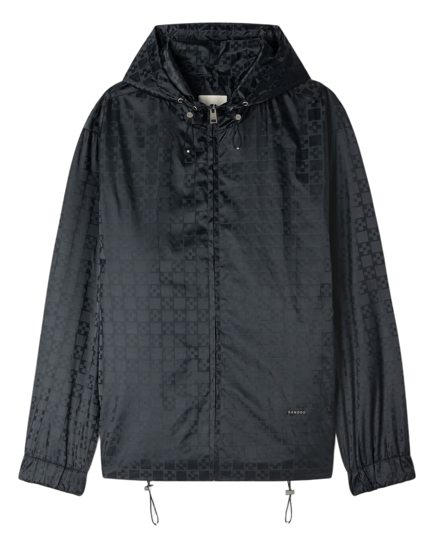 Veste courte imperméable à imprimé SANDRO Gris